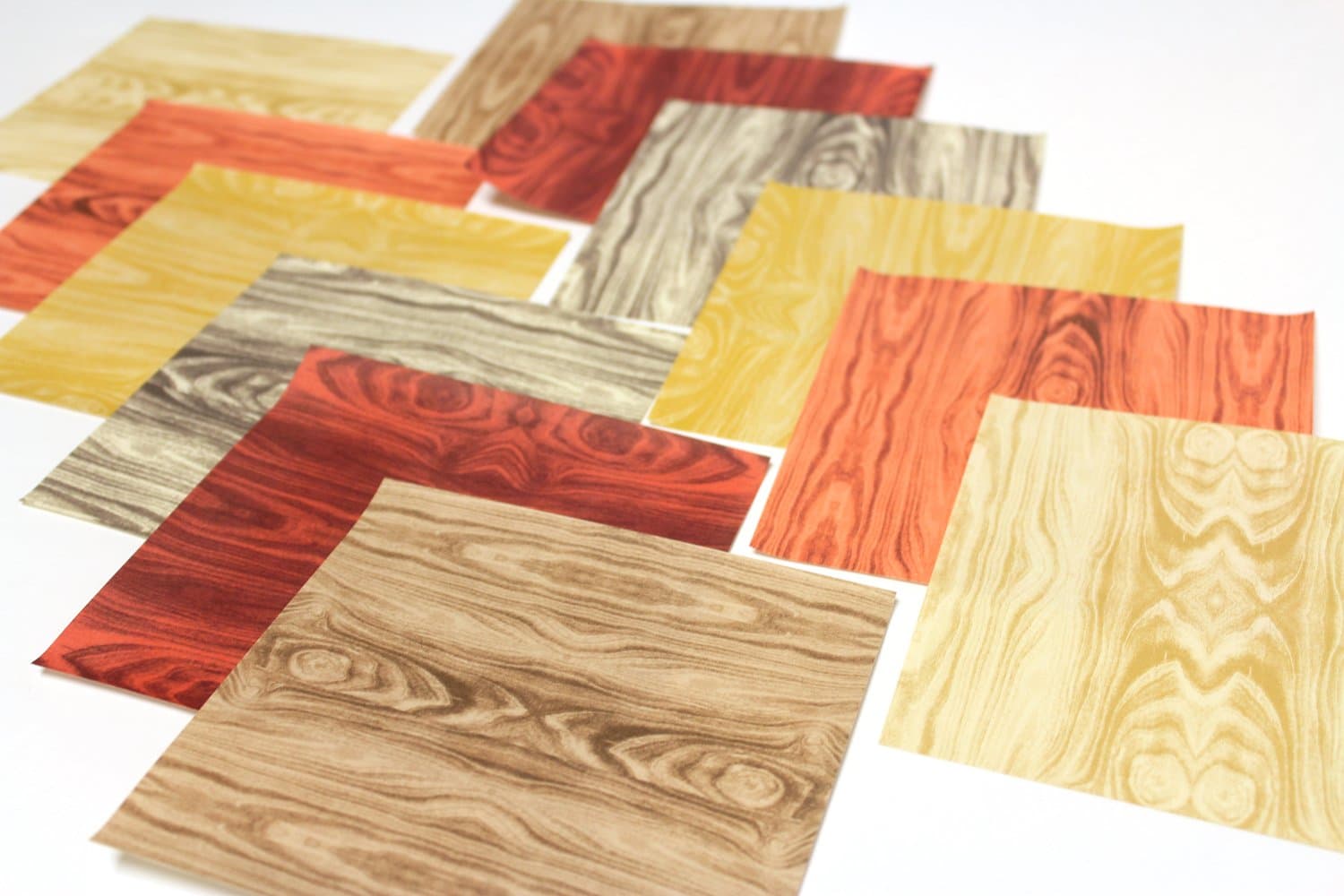 Wood Grain Origami Paper - Medium sized 5 inch sheets - 12 sheets - Origami Paper Supplies - Natural Wooden Texture