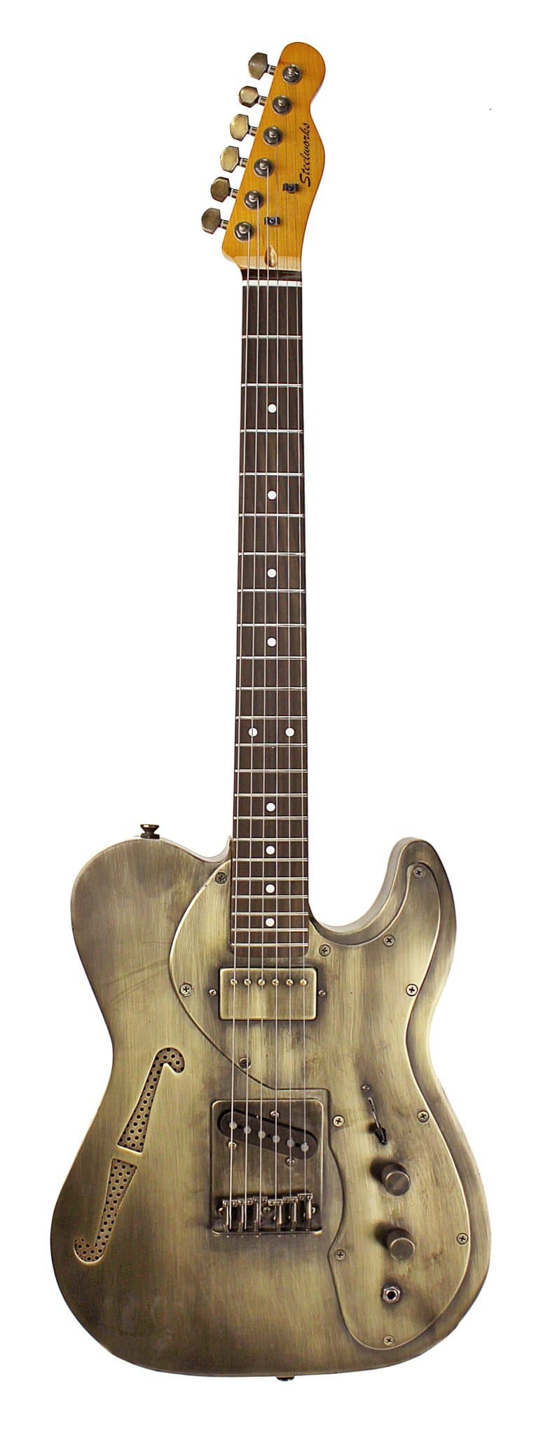 Imperial Brasscaster All Bell Brass Hollow Body Telecaster Custom