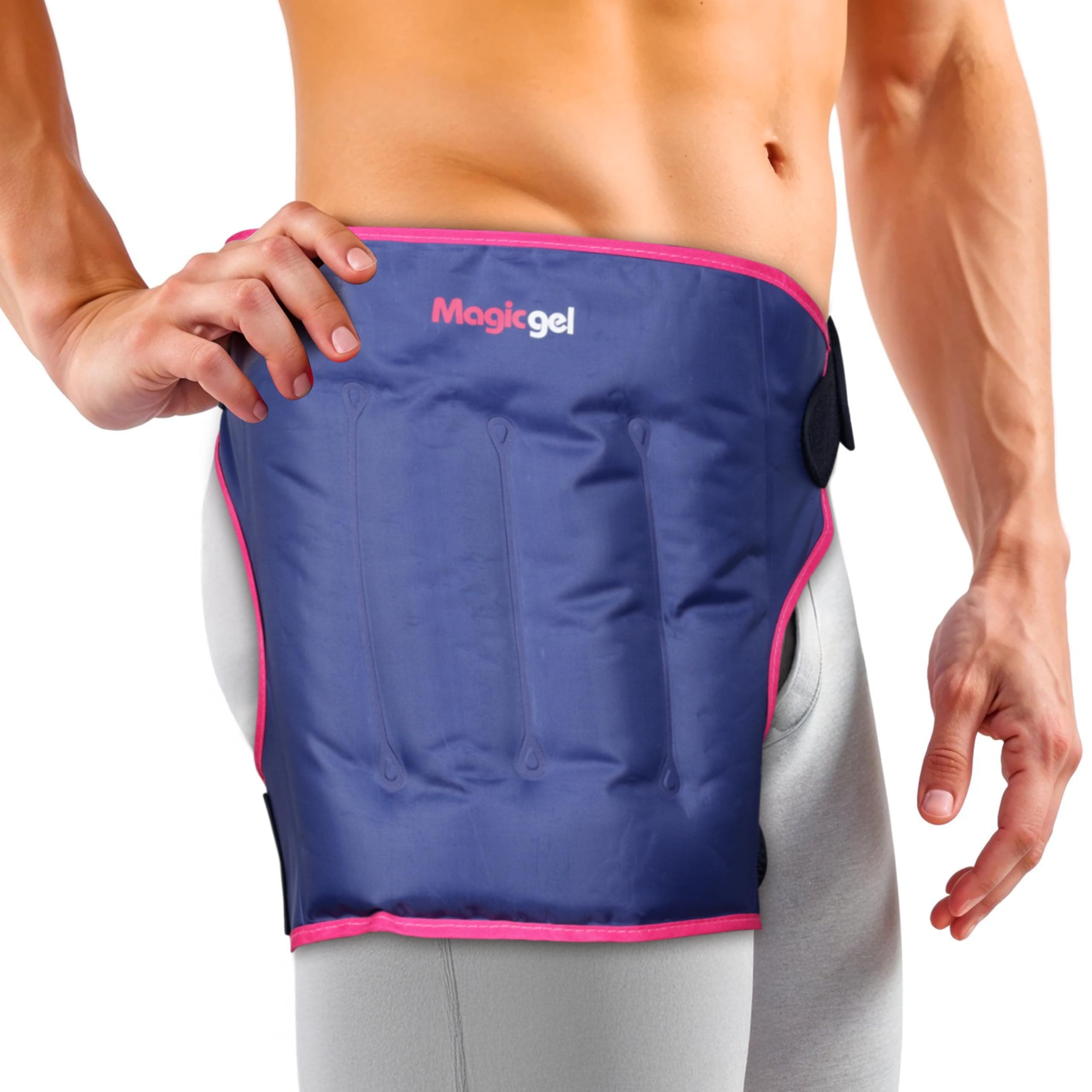 Magic Gel Extra Large Hip Ice Pack Wrap - Reusable Cold Pack for Hip Bursitis, Hip Replacement Surgery and Hip Flexor Pain. Hip ice wrap for Inflammation, Swelling and Hip Pain Relief