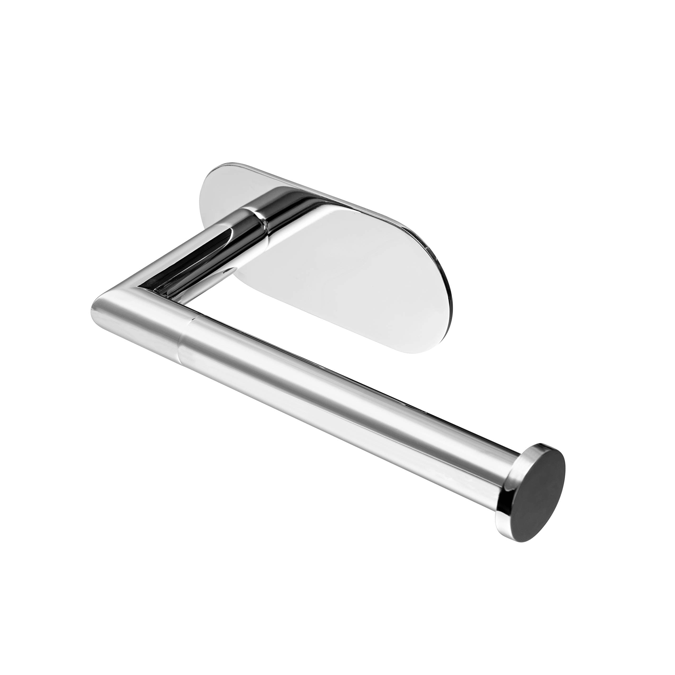 HITSLAM Self Adhesive Toilet Paper Holder Chrome SUS 304 Stainless Steel Silver Toilet Paper Roll Holder No Drilling for Bathroom