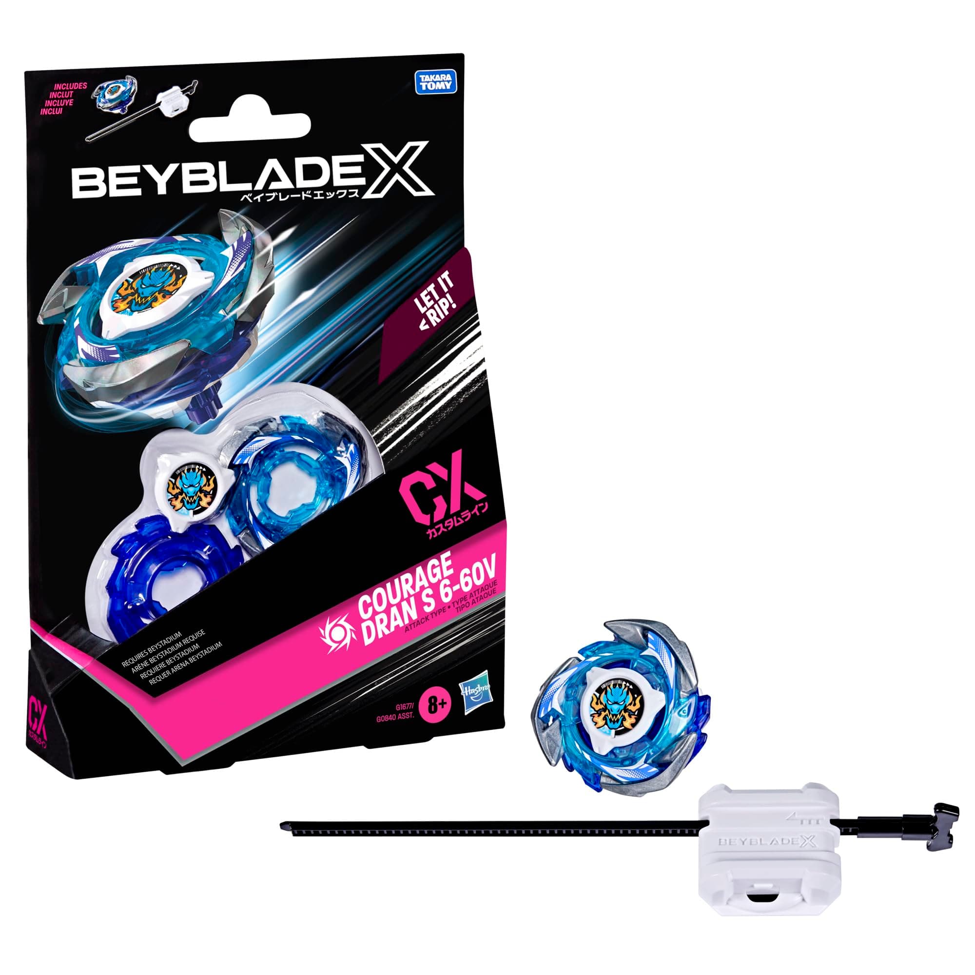 Hasbro Beyblade X Courage Dran S 6-60V CX Starter Pack, Gyro and Starter