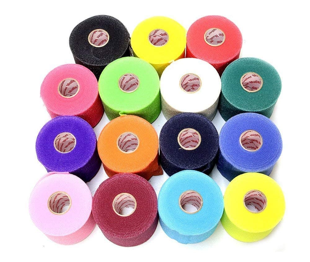 Mueller Underwrap - PreWrap for Athletic Tape/Taping/Head/Hair Bands - Rainbow Assorted Colors - 12/PACK