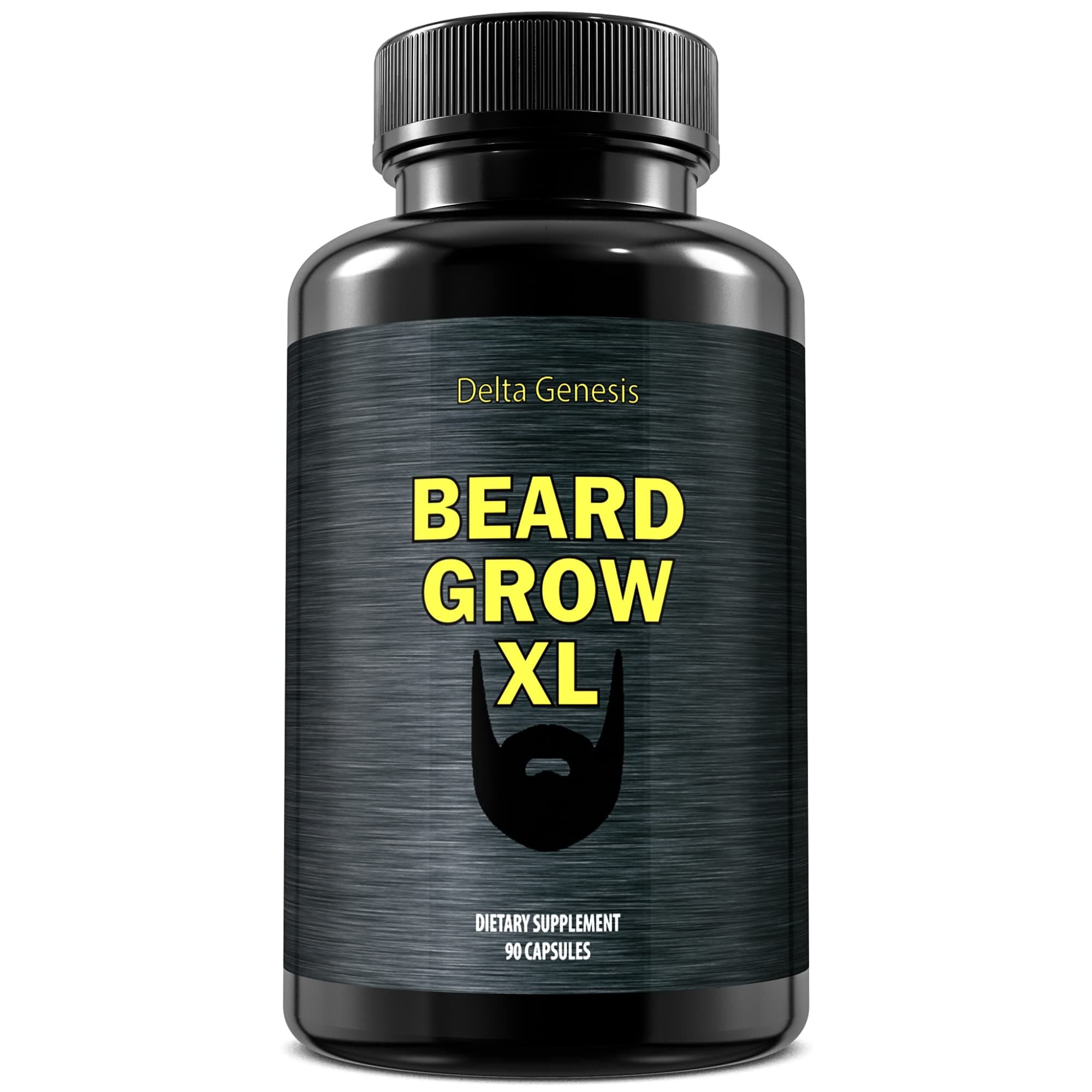 Beard Grow XL - Vegan Hair Growth Supplement for a Faster, Thicker, Fuller Beard - Enhances Your Grooming Kit