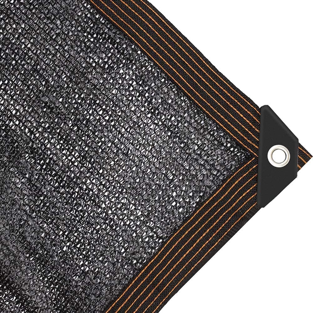 JIWINNER65%-75% Black 10'x20' Sunblock Shade Cloth aped Edge with Grommets,For Garden Flower Plant,Greenhouse, Barn or Kennel