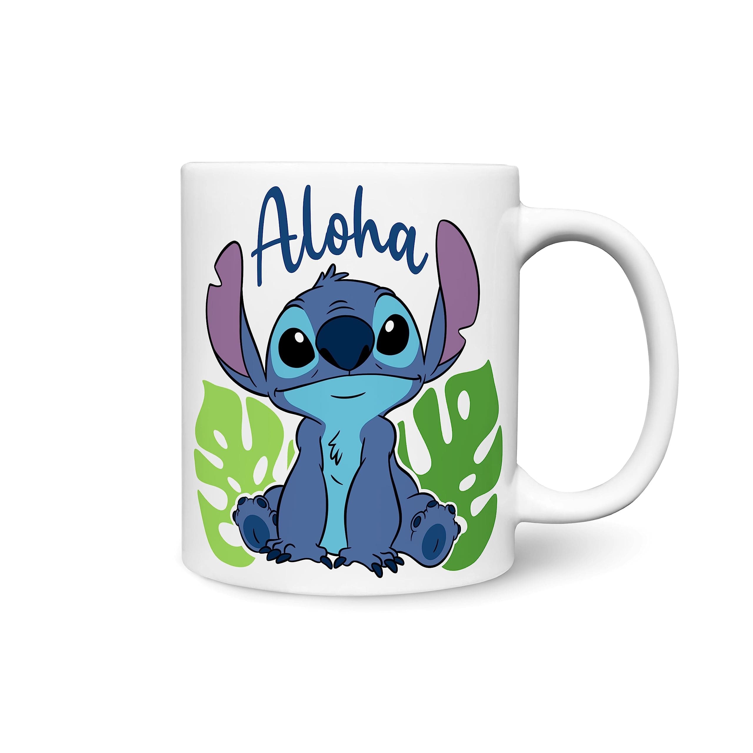 PureArtz Stitch White Ceramic 325ml Coffee Mug (Aloha)