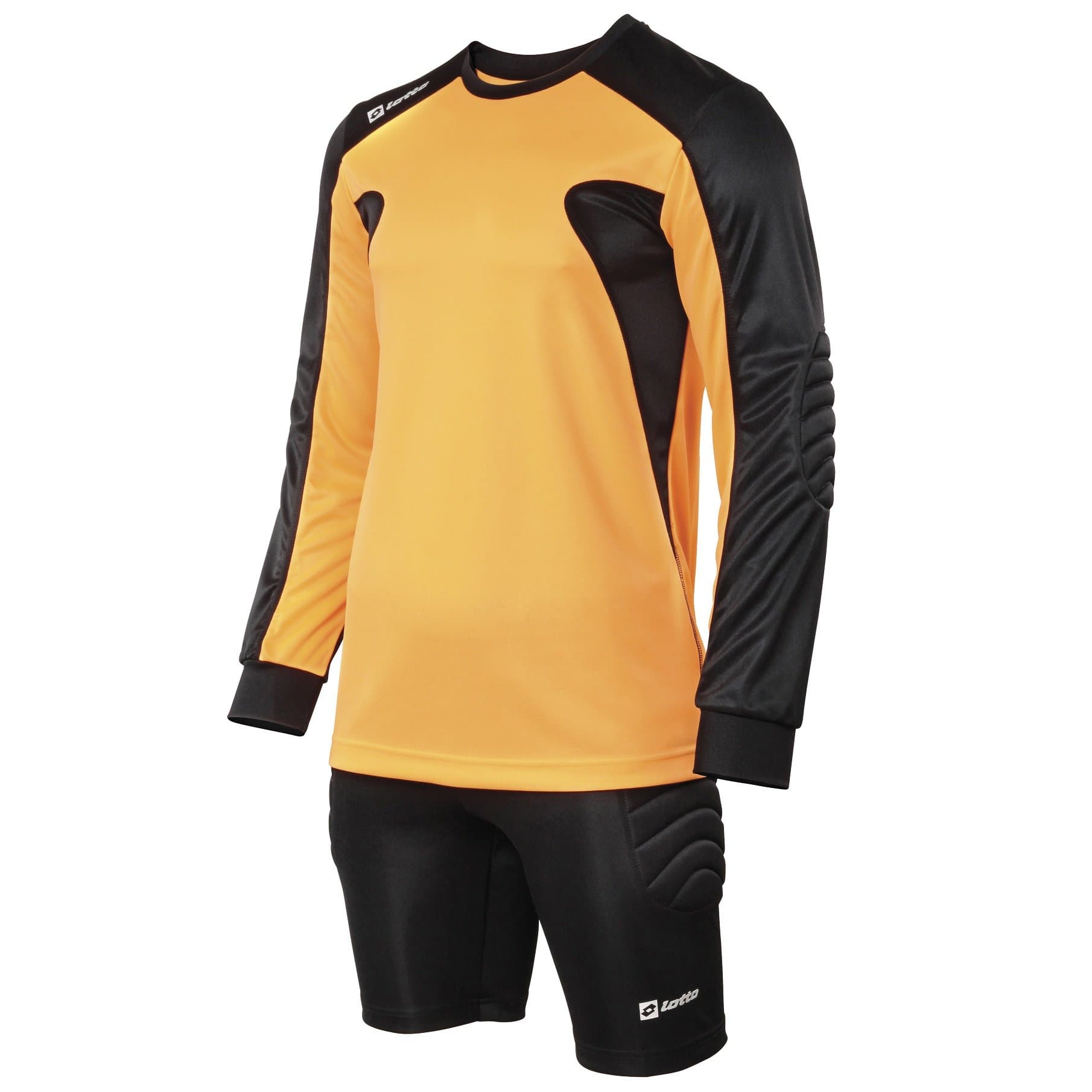 Lotto Mens Sports Football Kit Guard Goal Keepers Long Sleeve & Shorts (Full Kit) (XXL) (Orange Fluorescent/Black)