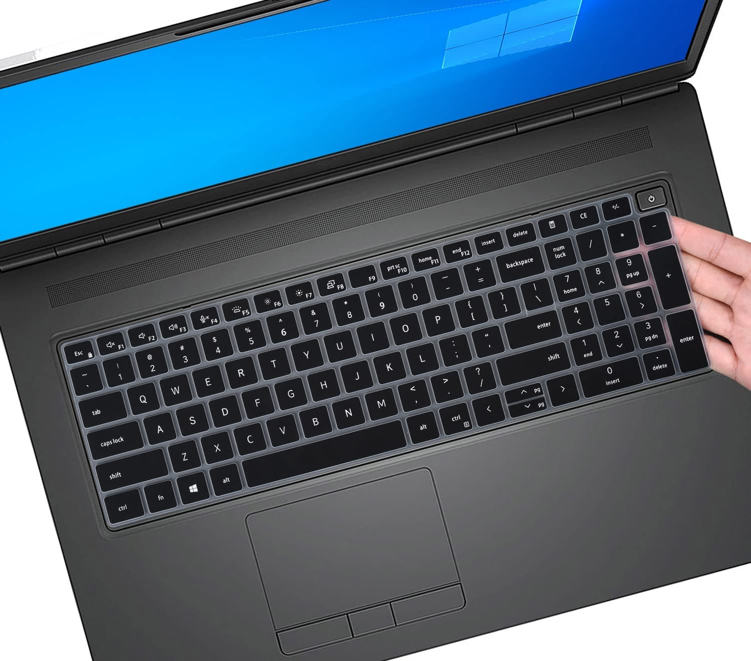CaseBuy Keyboard Cover Case Sticker for Dell Latitude 5520 5521 5530 5531 15.6'', Dell Precision 3560 3561 3570 3571 15.6 inch Laptop Protector, Black