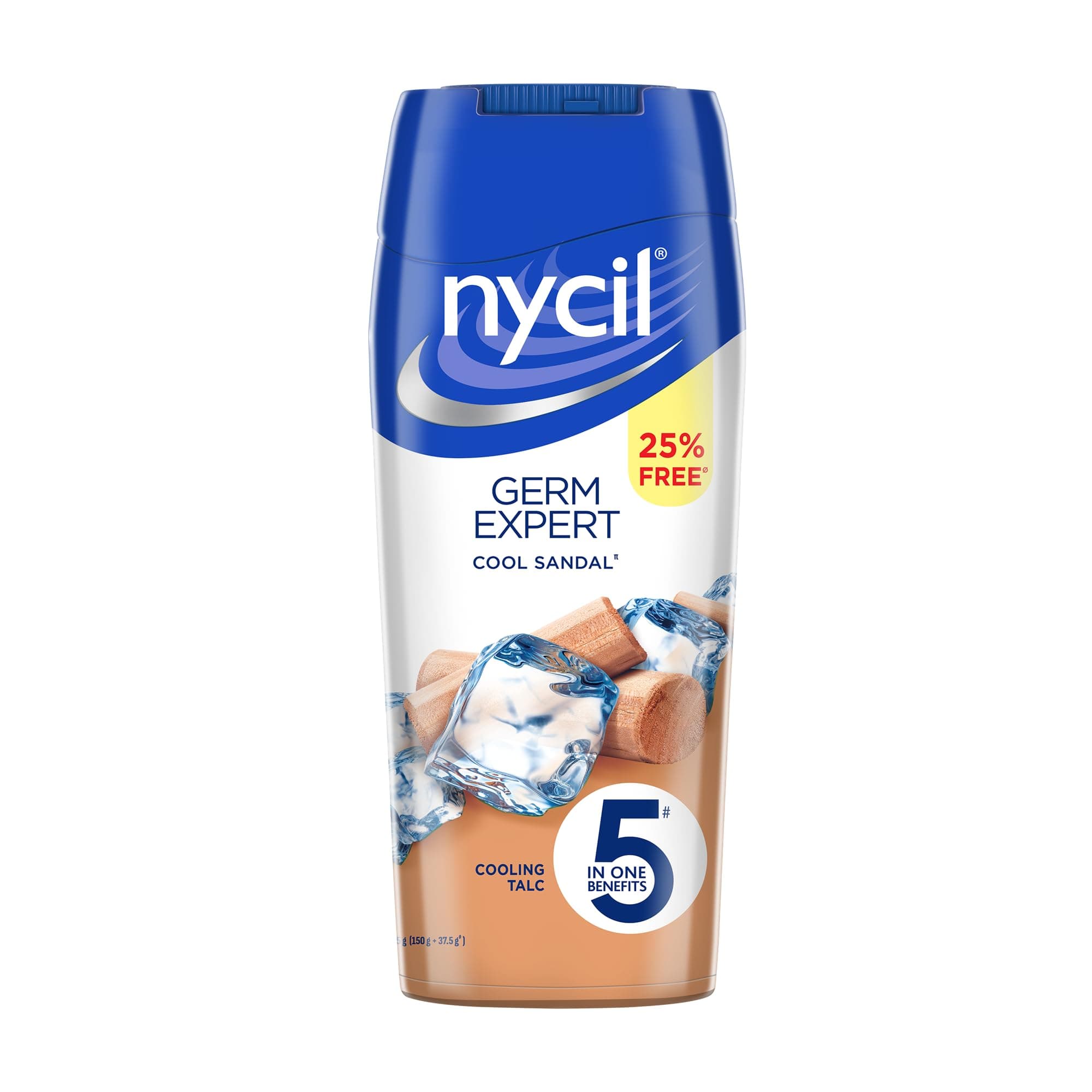 Nycil Germ Expert Cooling Talc - Cool Sandal 150 g (Get 25% Extra)