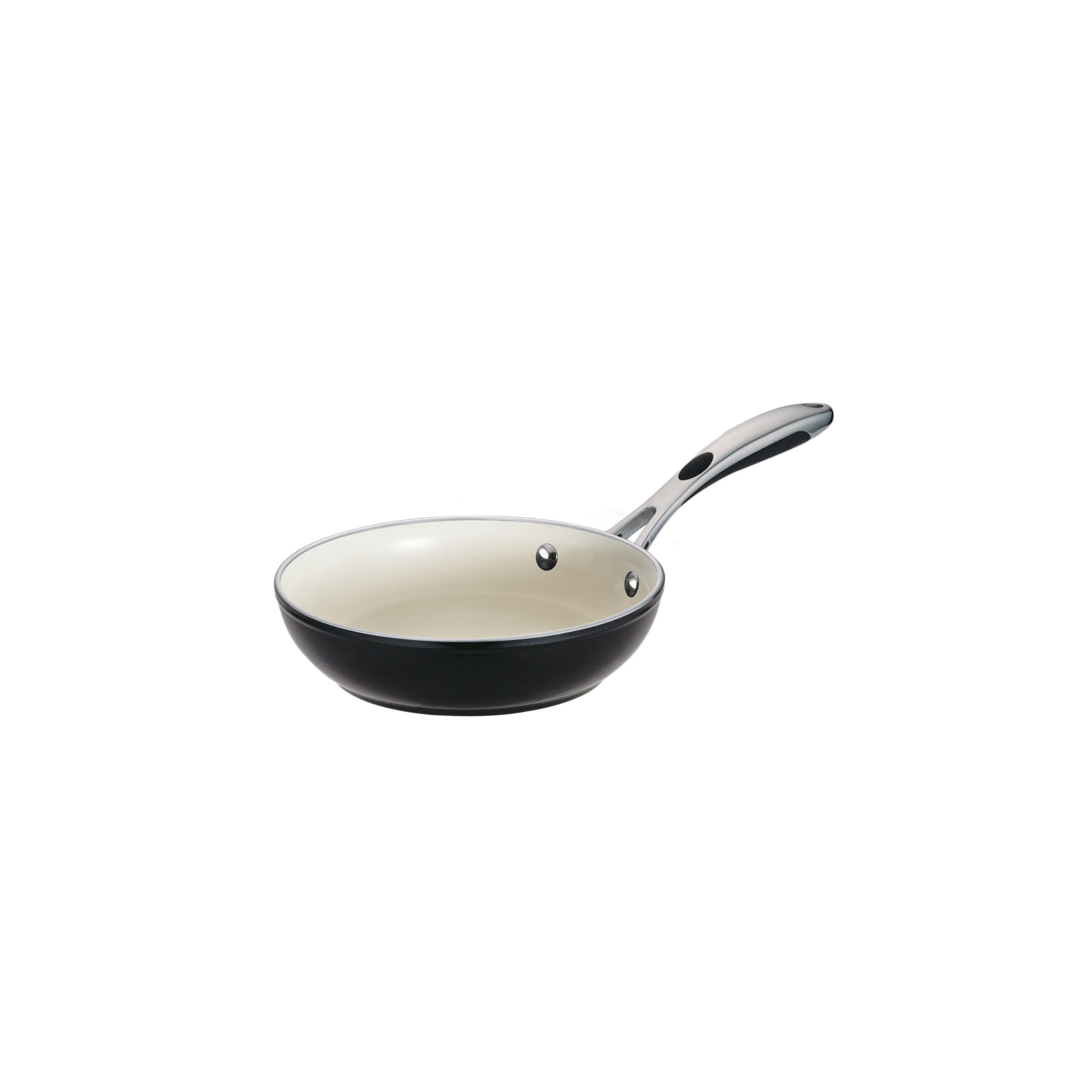 Ceramica Deluxe 8-Inch Frying Pan, Ceramic Non Stick Small Skillet, Oven-Safe, Metallic Black