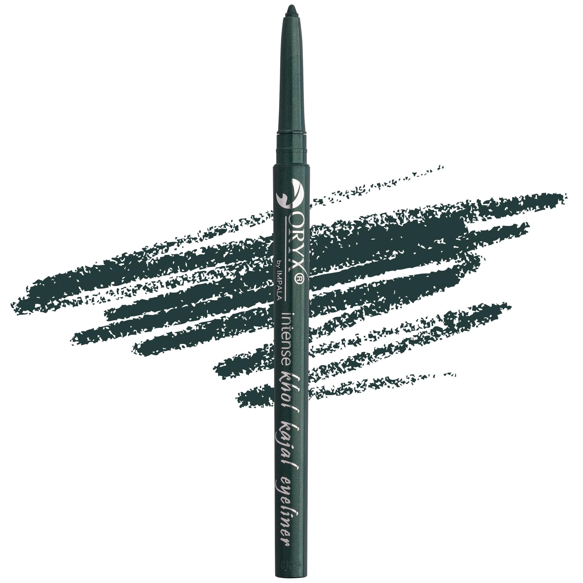 Oryx Khol Kajal Eye Pencil Smoky Green Blackened 01 | Waterproof Eyeliner | Precise Finish Eye Liner | Creamy and Easy to Apply | Intense, Long-Lasting, and Water-Resistant Color