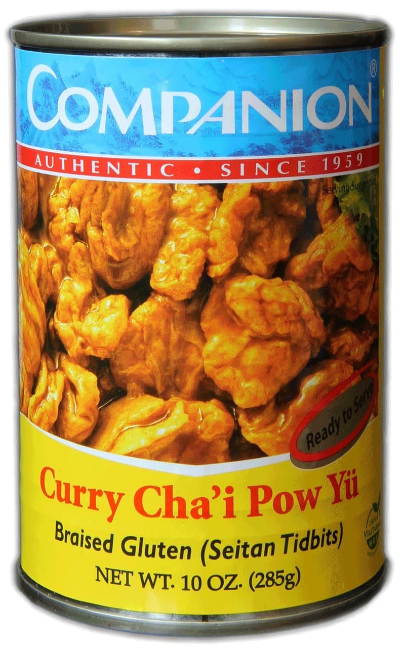 Companion - Curry Braised Gluten Seitan Tidbits, 10 oz. Can (Pack of 12)