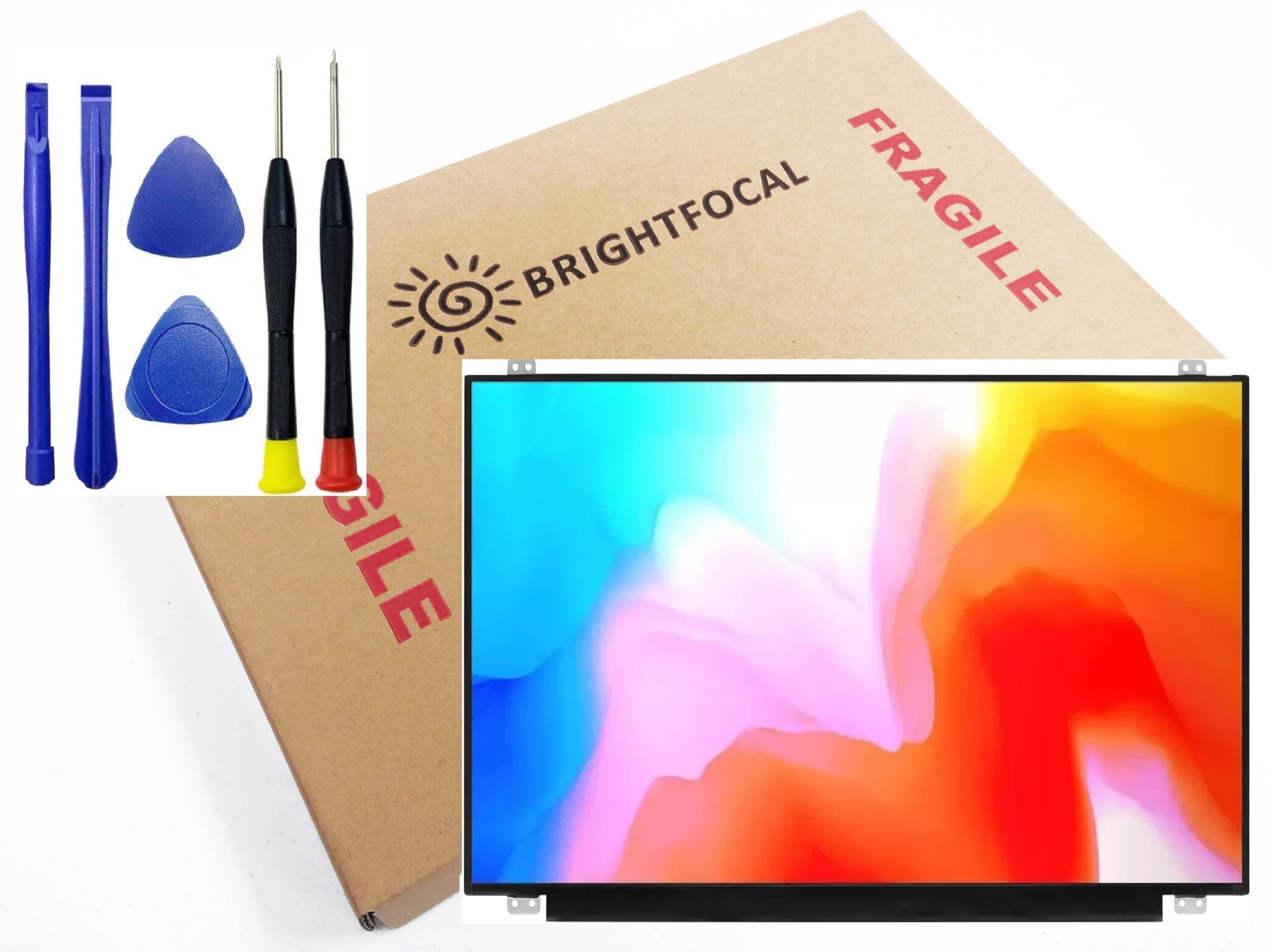 BRIGHTFOCAL New Screen Replacement for DELL 28h80 028H80 B156HTN03.8 15.6 FHD Full-HD 1920 x 1080 WUXGA Slim Matte LED LCD Display with Tool