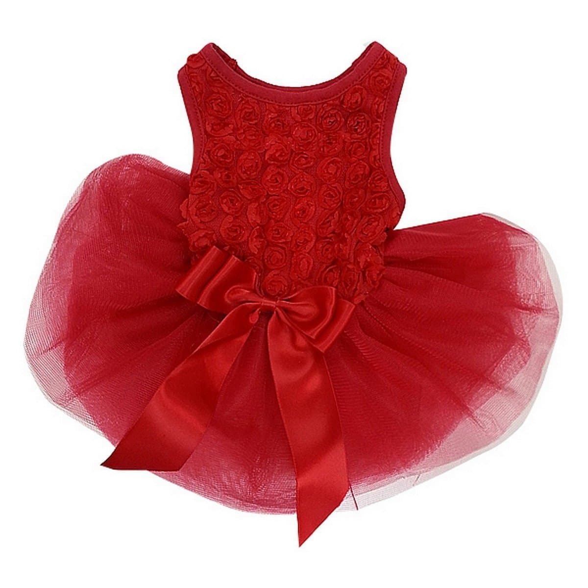 Rosettes Dog Dress M Red