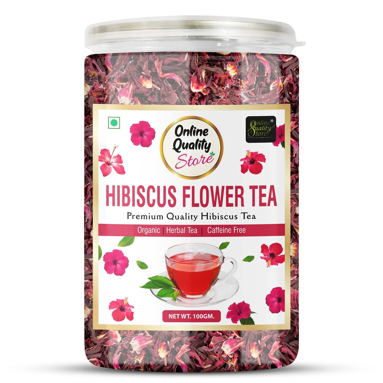 – Hibiscus Flower Tea |Herbal | Whole Leaf(100g, Pack of 1)
