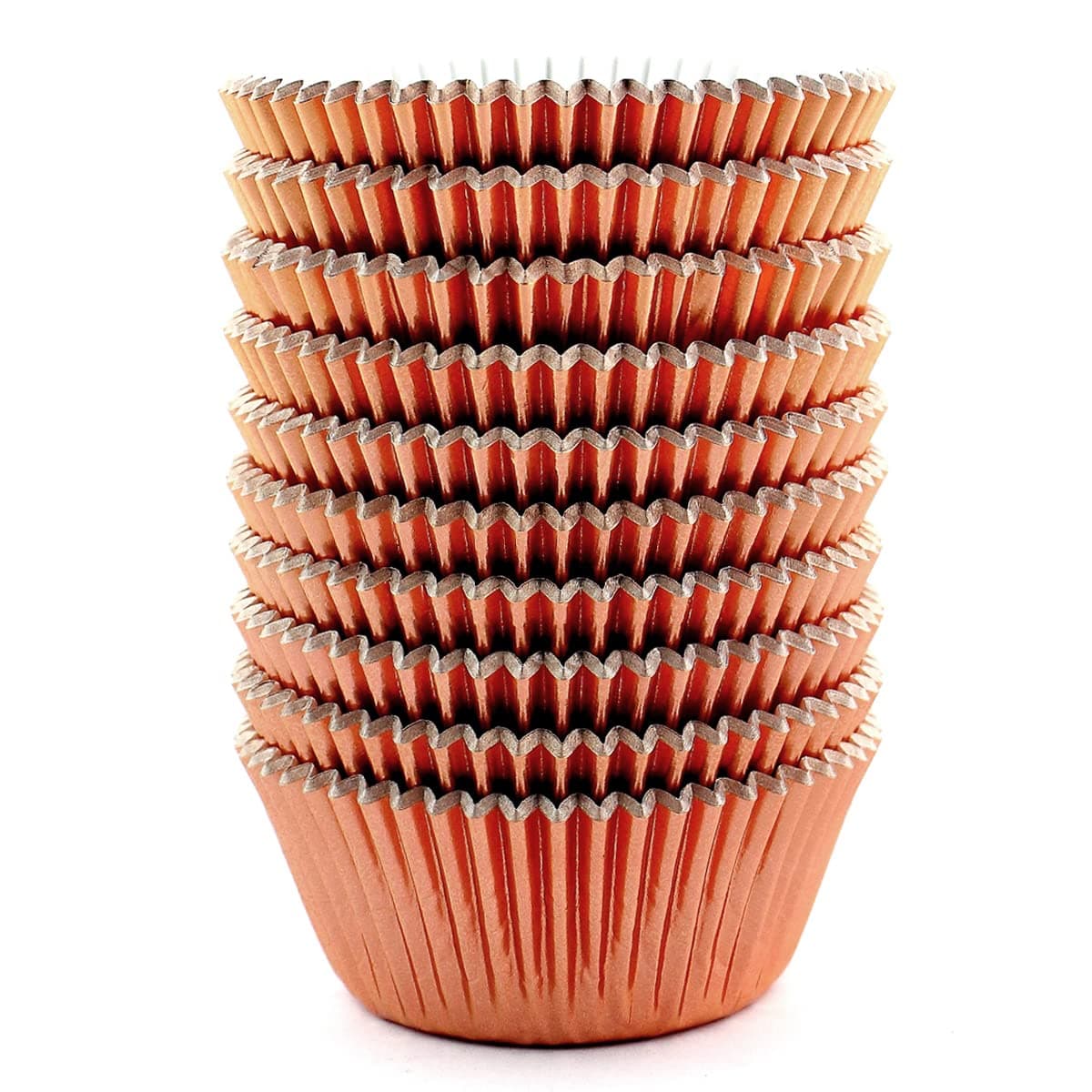 Eoonfirst Rose Gold Foil Cupcake Case Liners Valentine's Day Baking Muffin Paper Cups 200 Pcs