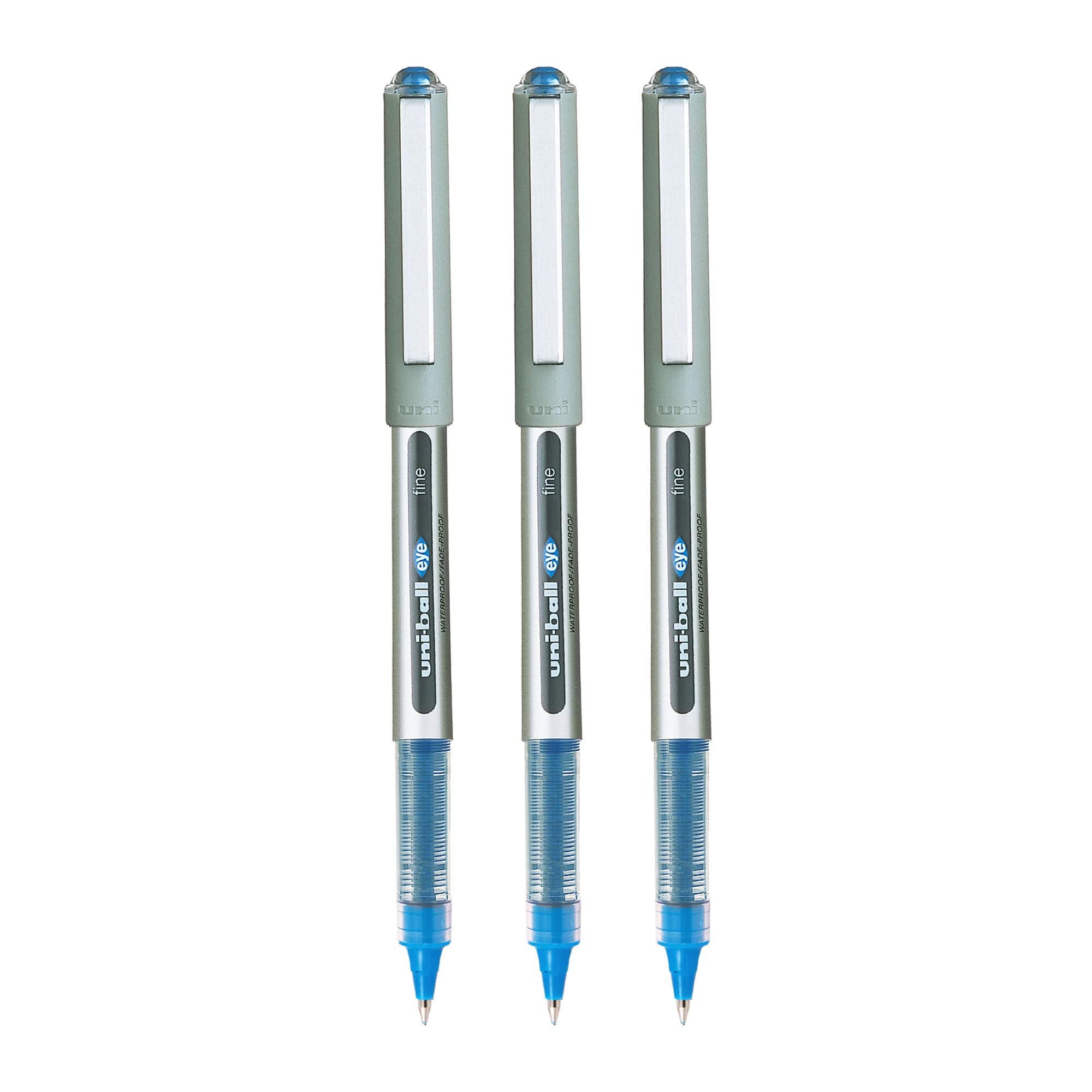 uni-ball Eye UB157 0.7mm Roller Ball Pen | Blue Ink, Pack of 3