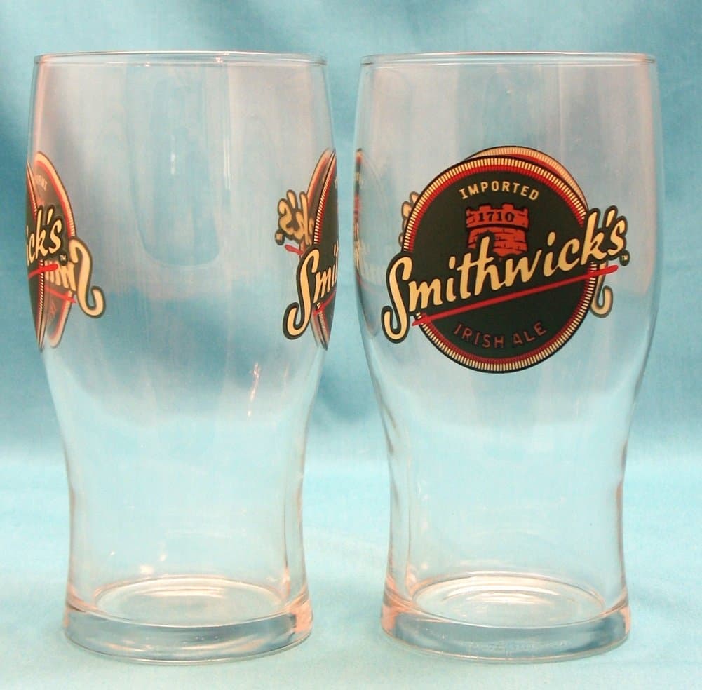 Smithwicks Irish Ale 6in Tulip Glass Set Of 2