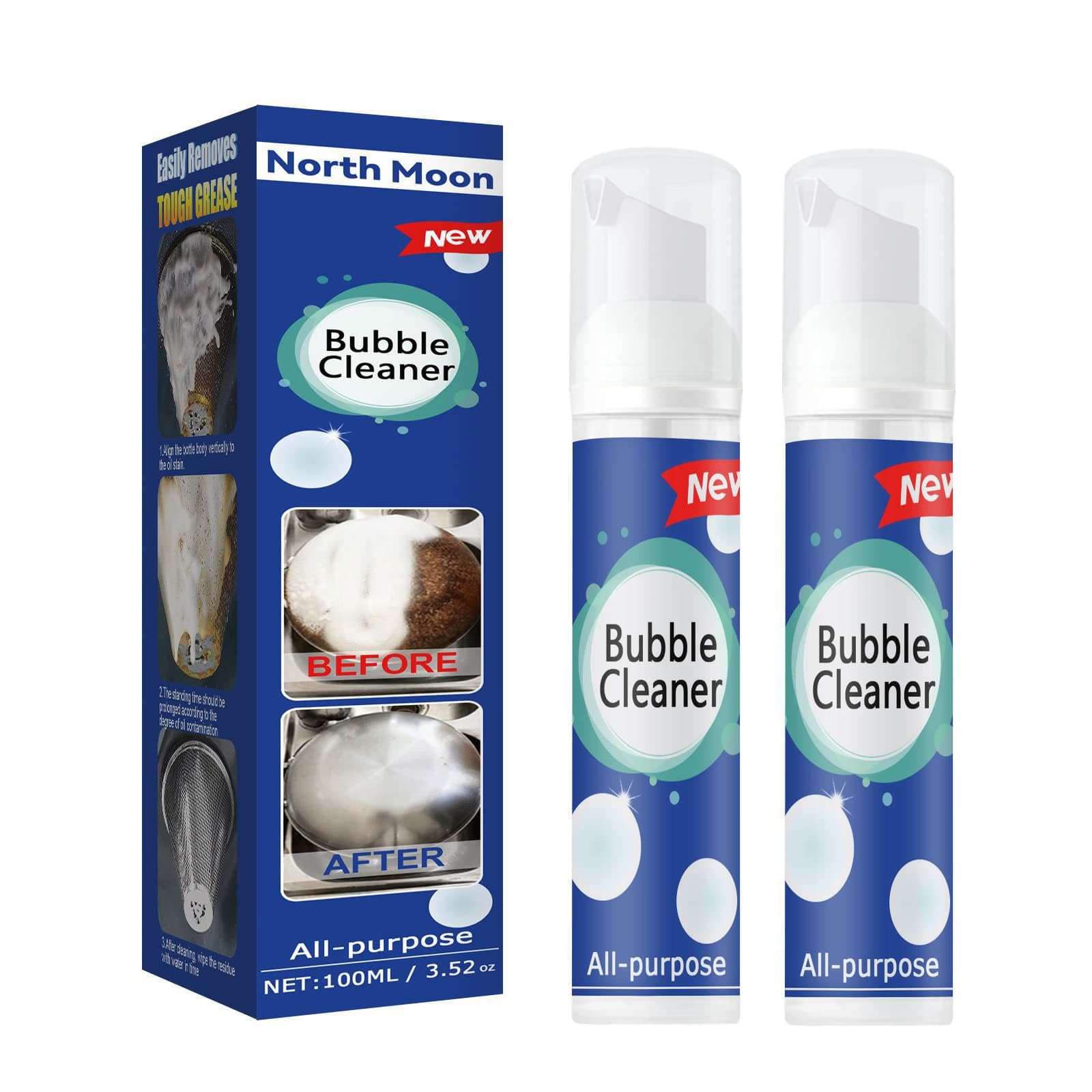 2 PCS Kitchen heavy oily Bubble Cleaner,Stubborn Grease and Grime Remover Spray, All Purpose Cleaning Solution for Kitchen, Oven, Stove, Grill (100 ML)