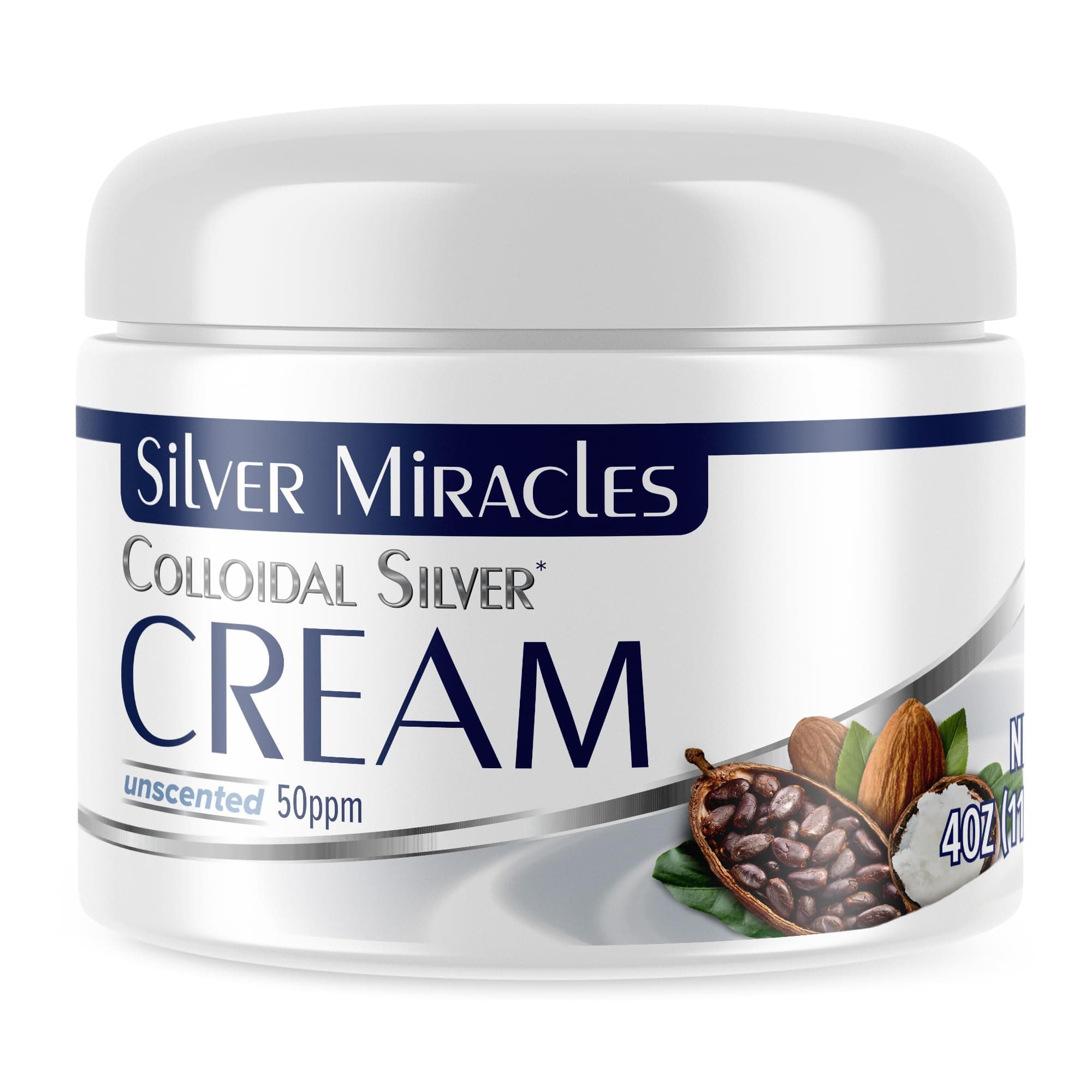 Silver Miracles Colloidal Silver Cream - 4Oz