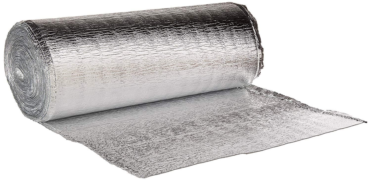 16 Inch x 50 Feet Heat Reflective Insulation Roll - Premium Reflective Aluminum Thermal Insulation Roll with Foam Core for Walls, Attics, Air Duct Insulation, Windows, Radiators. HVAC and Garages