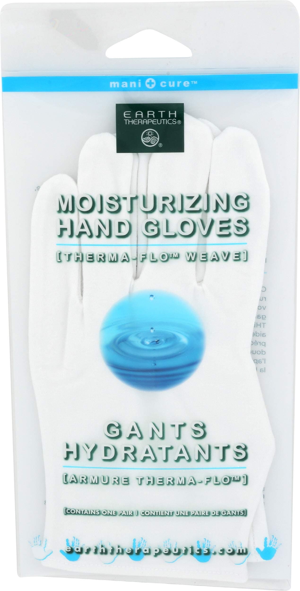 Moisturizing Hand Gloves Solid Color - White (1 Pair)