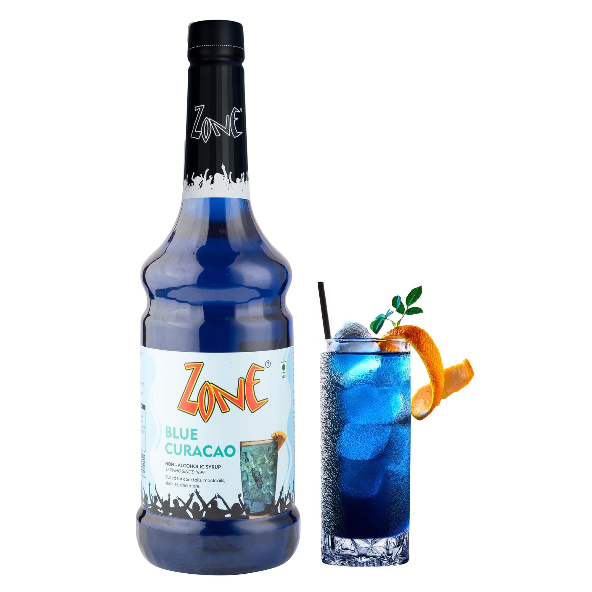 Blue Curacao Flavoured syrup 1000ml – Tropical Blue Citrus syrup for Mocktails, Cocktails, Coolers, Sodas, Lemonades & Summer Drinks | 1 Litre – More Servings, Perfect For Café Restaurants & Professional Use