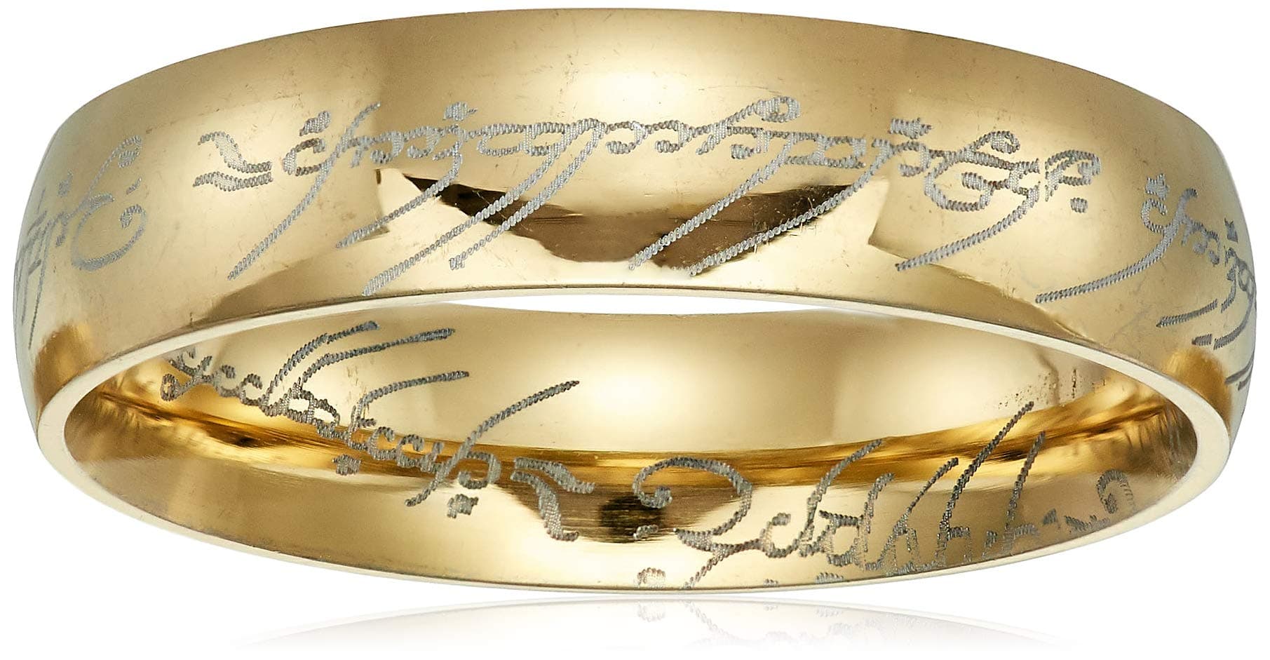 The One Ring Lord The Rings Style Tungsten Ring Gold Color Lord Rings Laser Etched