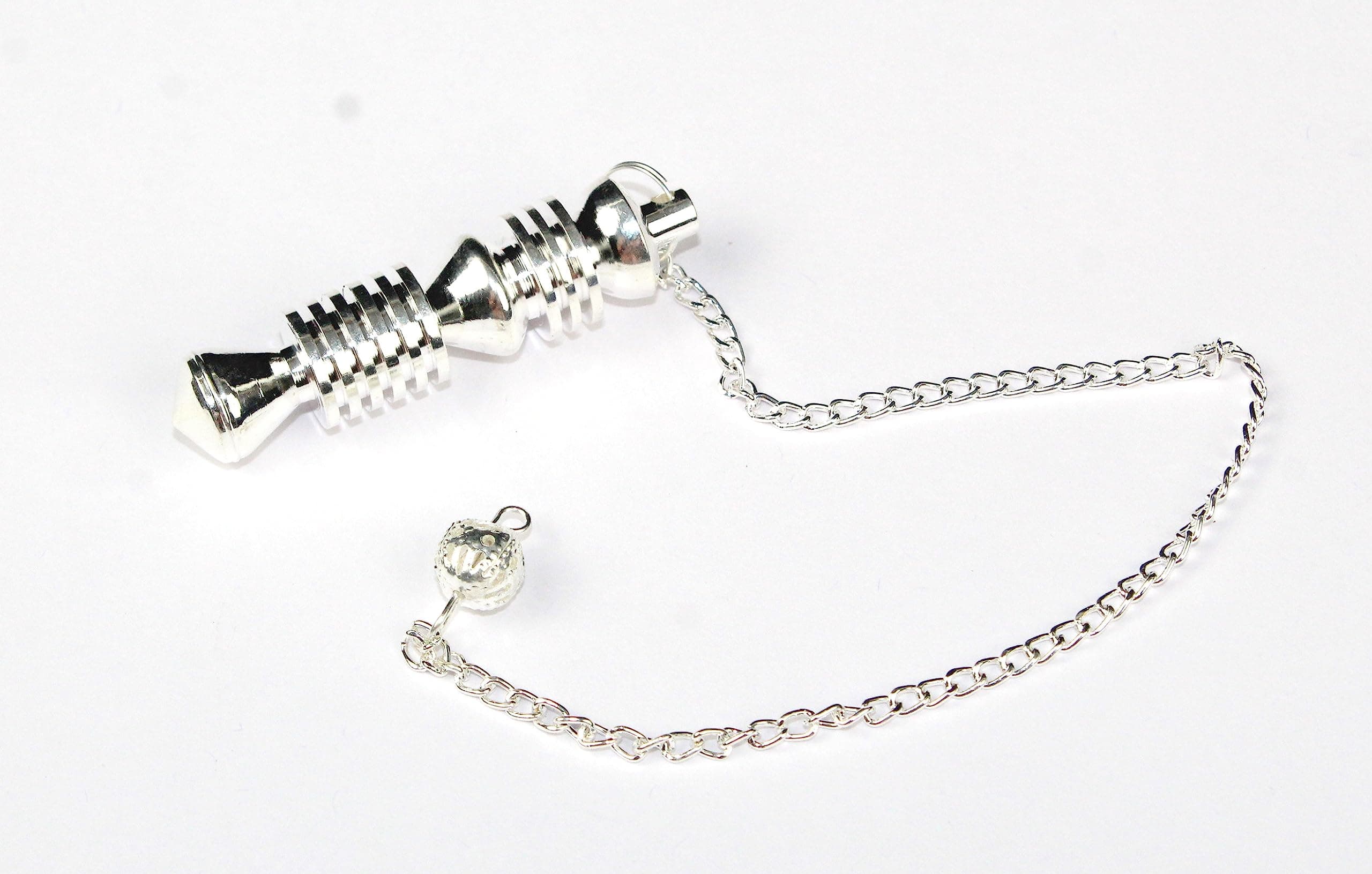 Jet Dual isis Silver Metal Pendulum Approx 2 Inch Reiki Wiccan Balancing Dowser Pendulum High Energy Pendulo Metaphysical Spiritual Answers Occult Image is JUST A Reference