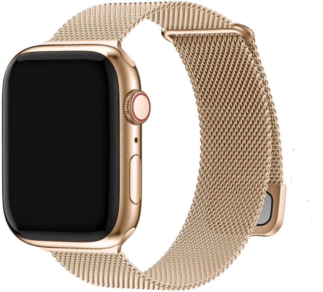 Compatible Apple Watch Band for Men Women Apple Watch Band 41mm 40mm 38mm Stainless Steel Milanese Loop Replacement for Apple Watch Series 9 8 7 6 5 4 3 2 1 SE SE2 (38mm/40mm/41mm,Rose Gold)