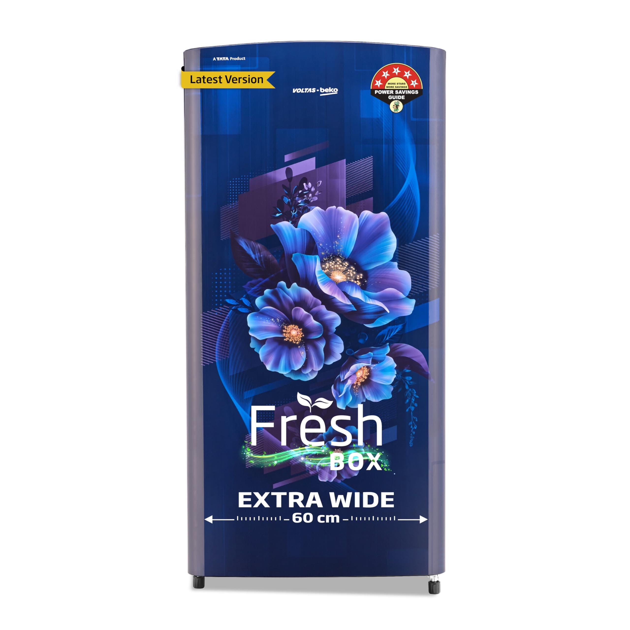 Voltas Beko, A Tata Product 183 L 5 Star Single Door Direct Cool Refrigerator with Quick Frezze (RDC215A / W0BBRTM0000GO, Bonita Blue, Fresh Box Technology)