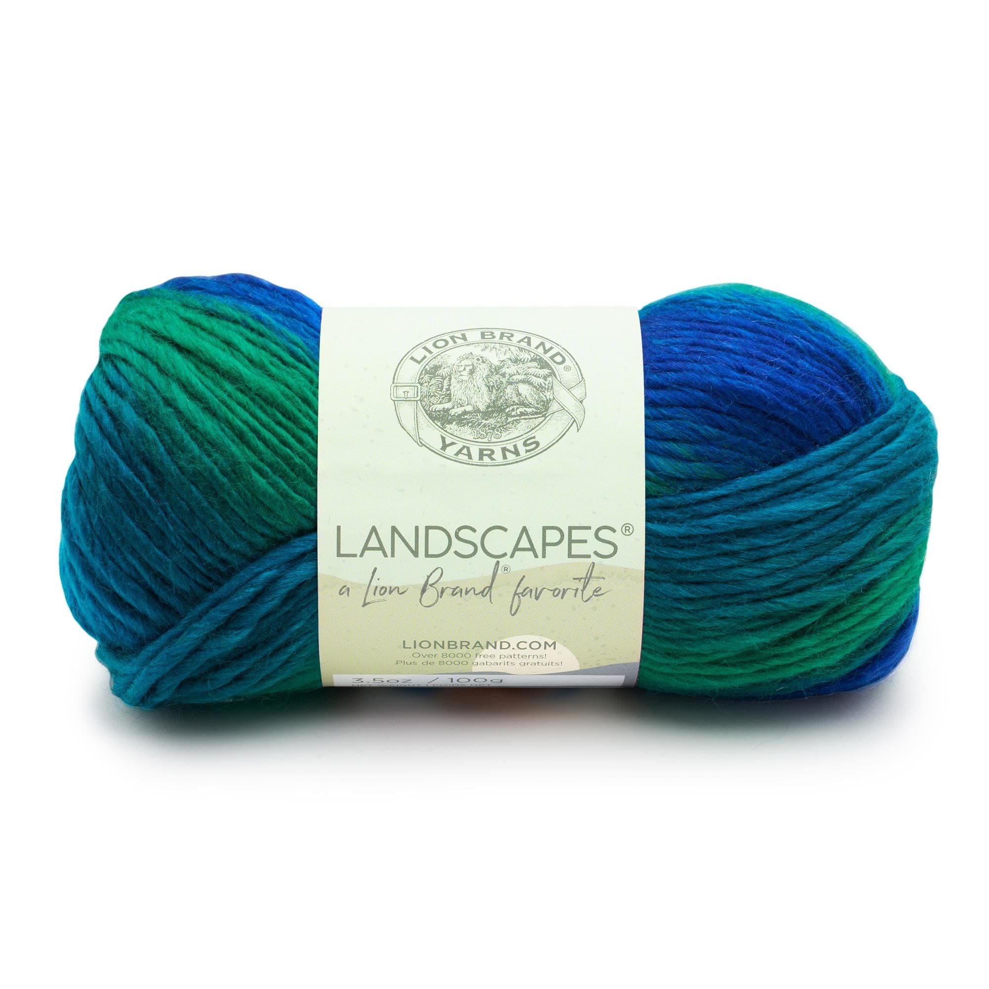 Landscapes Yarn, Multicolor Yarn for Knitting, Crocheting Yarn, 1-Pack, Blue Lagoon