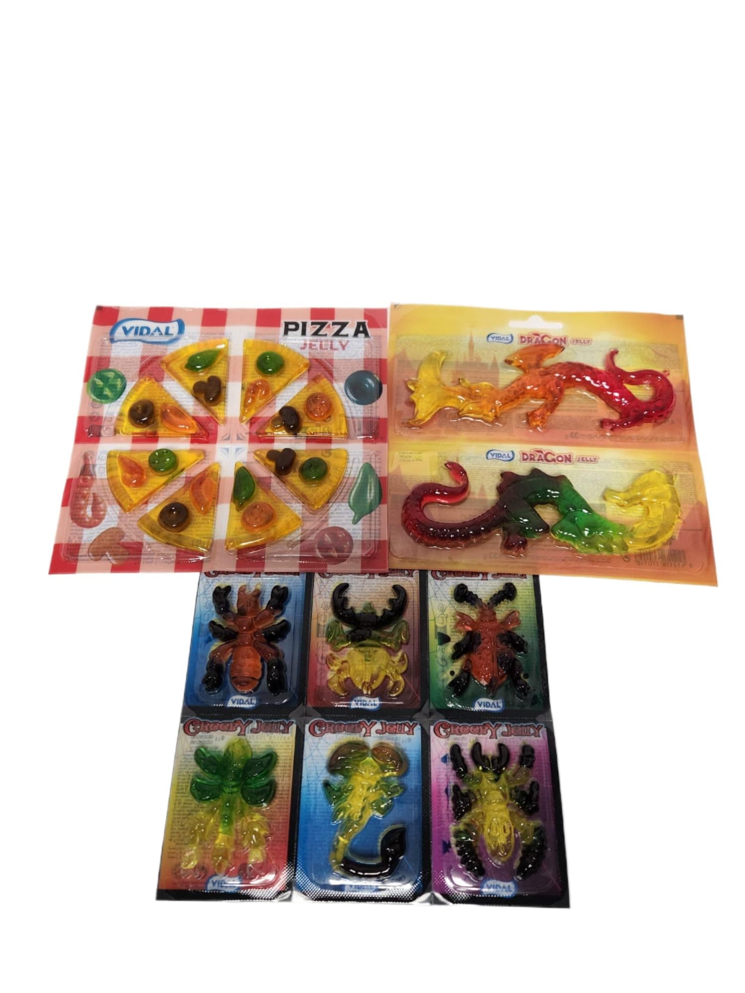 Gummy Jellies Set Indulge in Jelly Candy Pizza, Dragons, and Creepy Crawls A Unique Gift Experience 3 styles