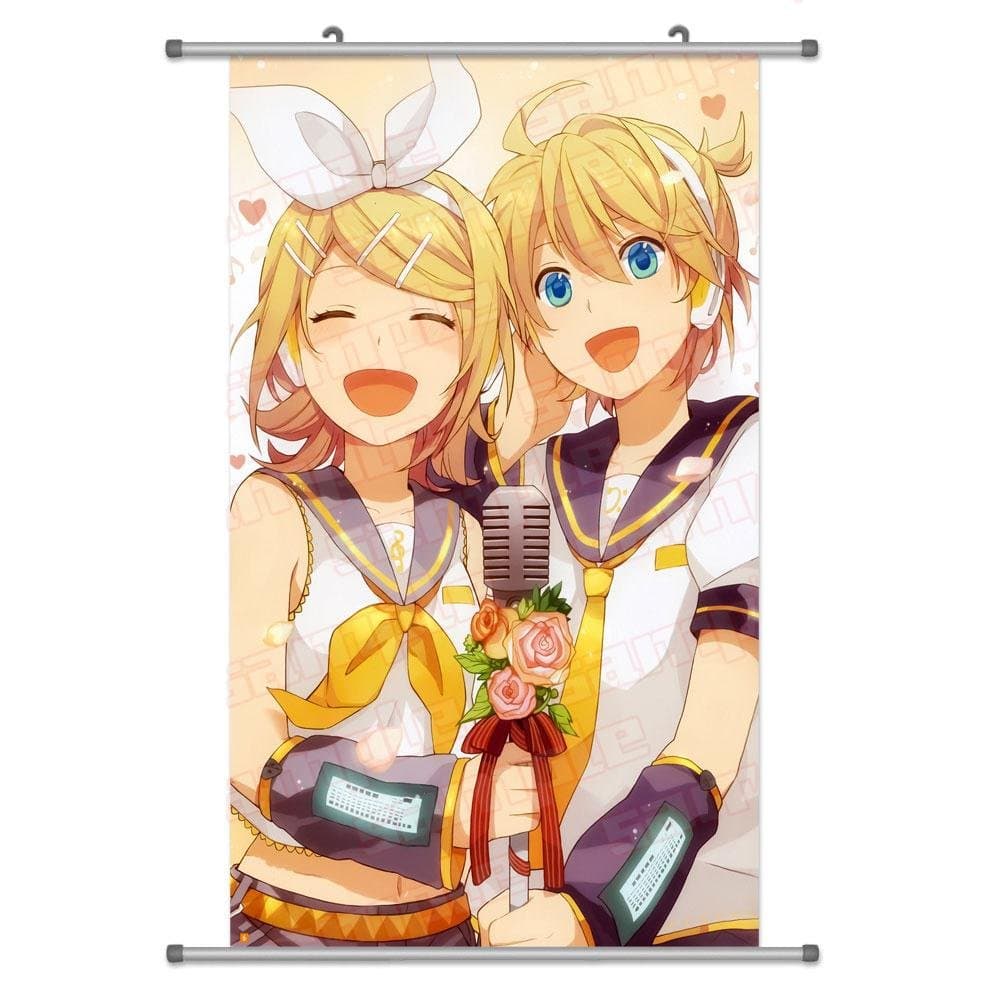 A Wide Variety of Vocaloid Characters Anime Wall Scroll Hanging Decor (Kagamine Rin & Kagamine Len 1)