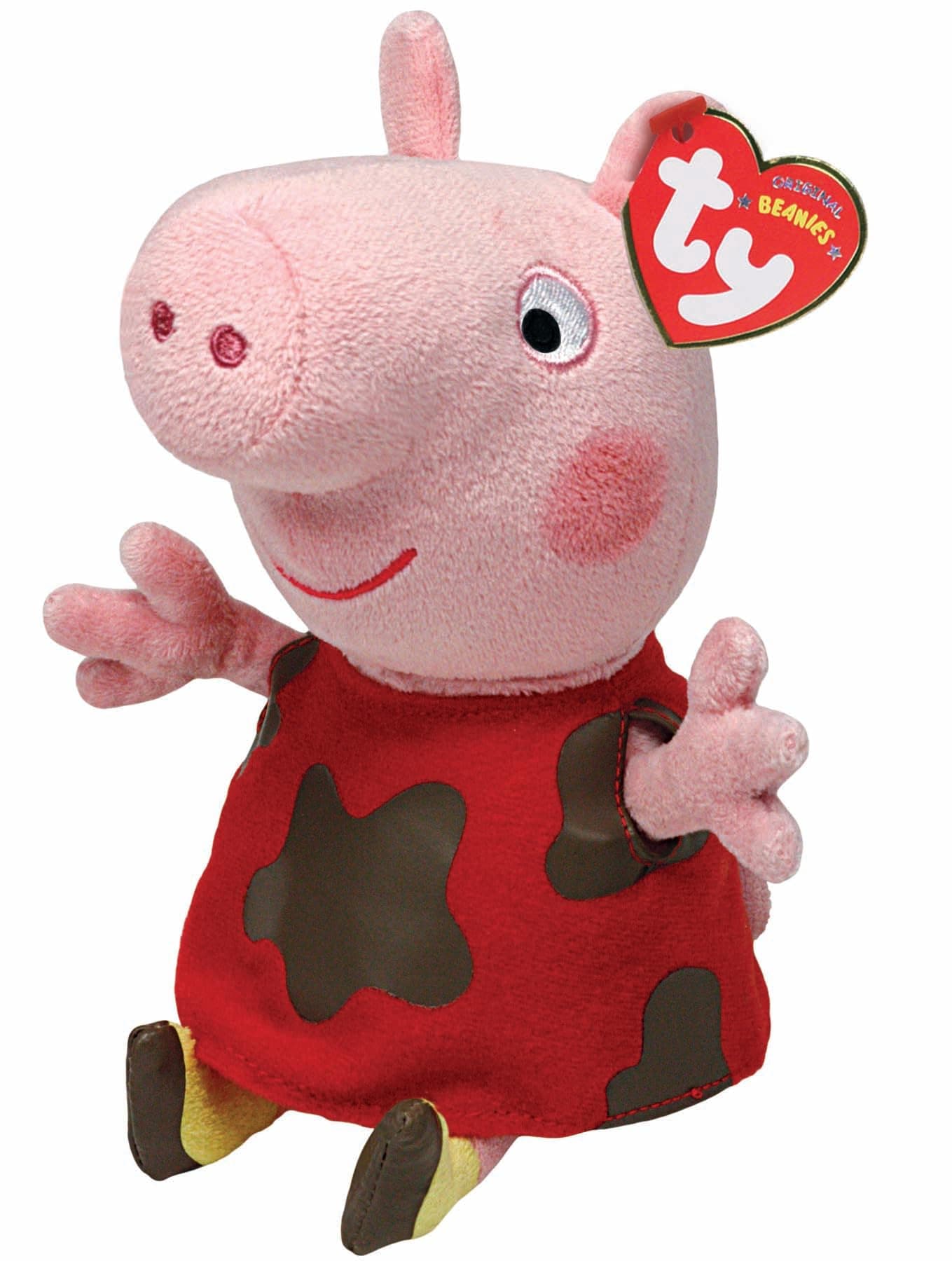 TY Peppa Pig Muddy Puddles Beanie Regular 15CM – Soft Plush Toy for Kids – Cuddly Stuffed Teddy Bear – Collectible Plushies – Soft Toys for Boys & Girls