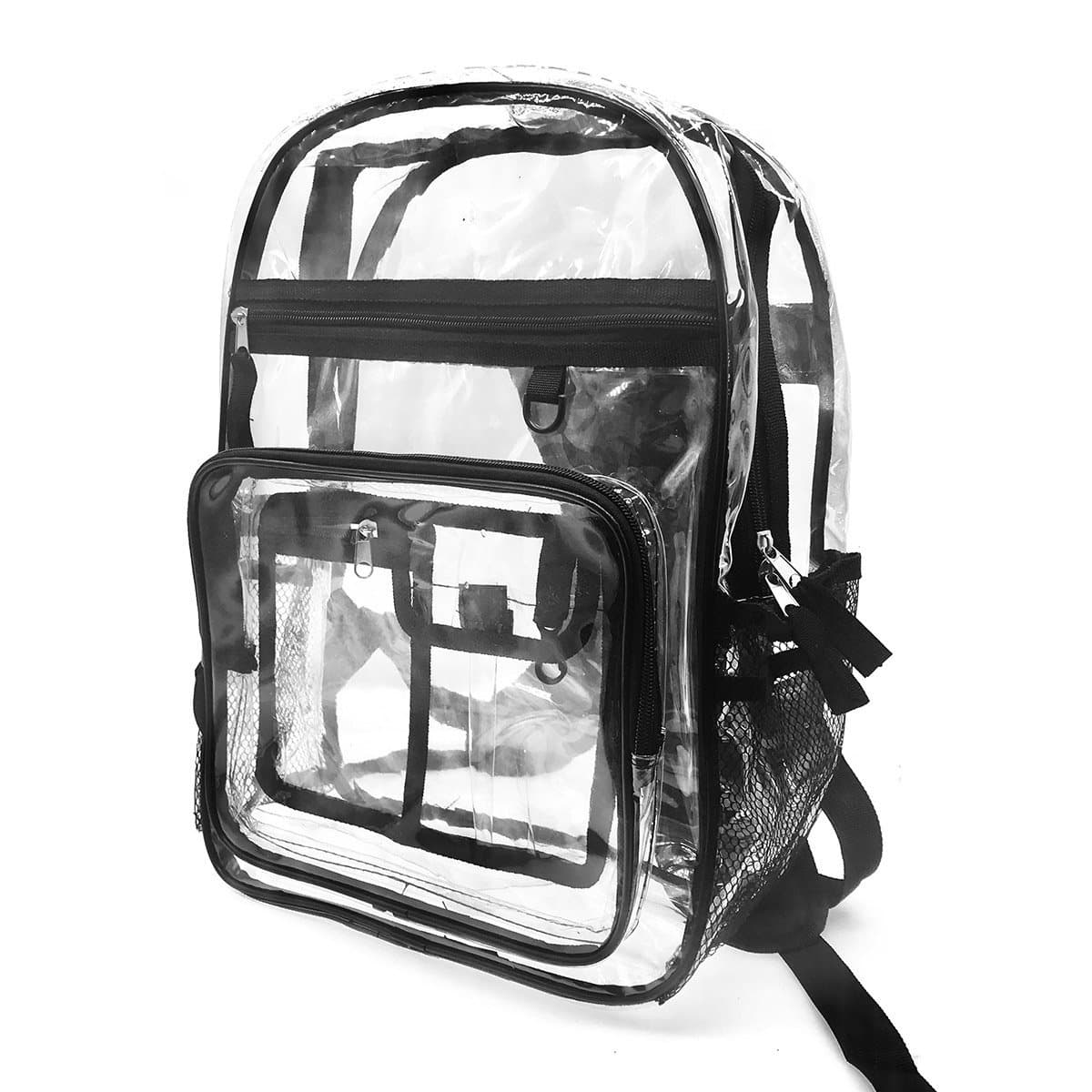 EnkrioTransparent bags Clear Backpack Heavy Duty See Through Backpack Stadium Approved Daypacks for Work Travel