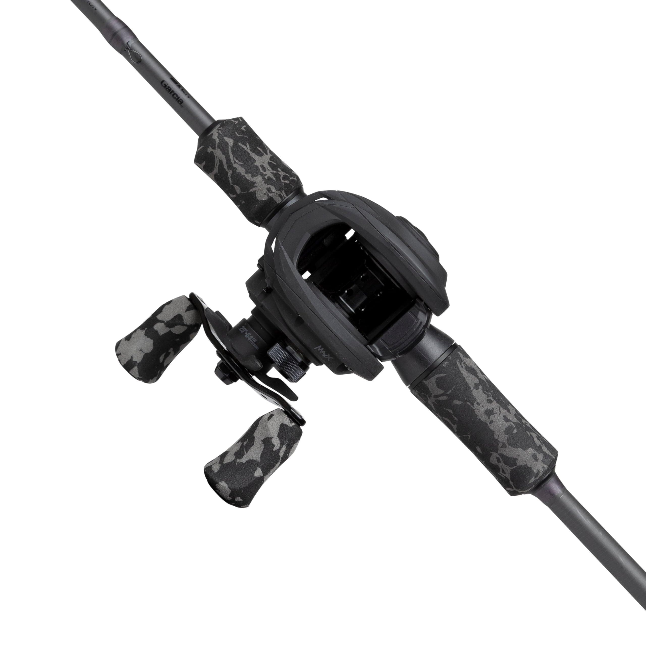 Abu Garcia MAX X Black Ops Casting Fishing Rod and Reel Combo, 1.98 m 10-40g, River Set, Baitcast Combos for Freshwater Predator Anglers, Pike Perch and Zander - Black