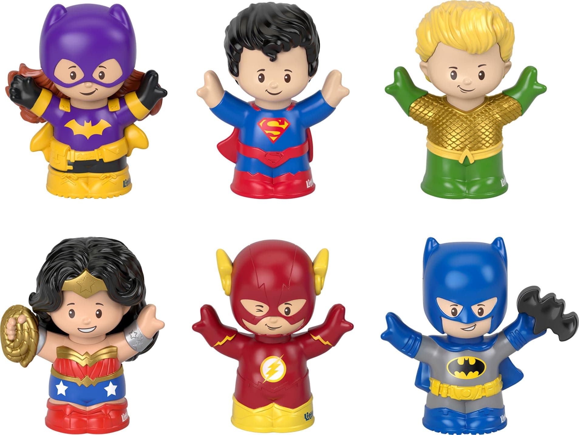 Little People Toddler Toys DC Super Friends Crime-Fighting Figure Pack Set of 6 Characters for Pretend Play Ages 18+ Months (Amazon Exclusive)