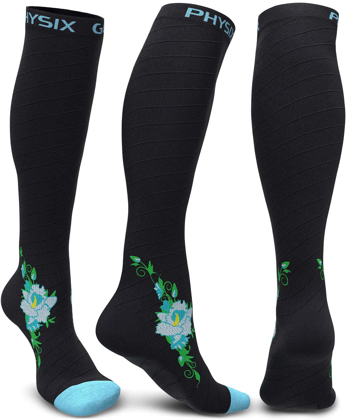 Physix Gear Compression Socks 20-30 mmHg - Men & Women - Running, Nurses, Shin Splints, Flight, Travel