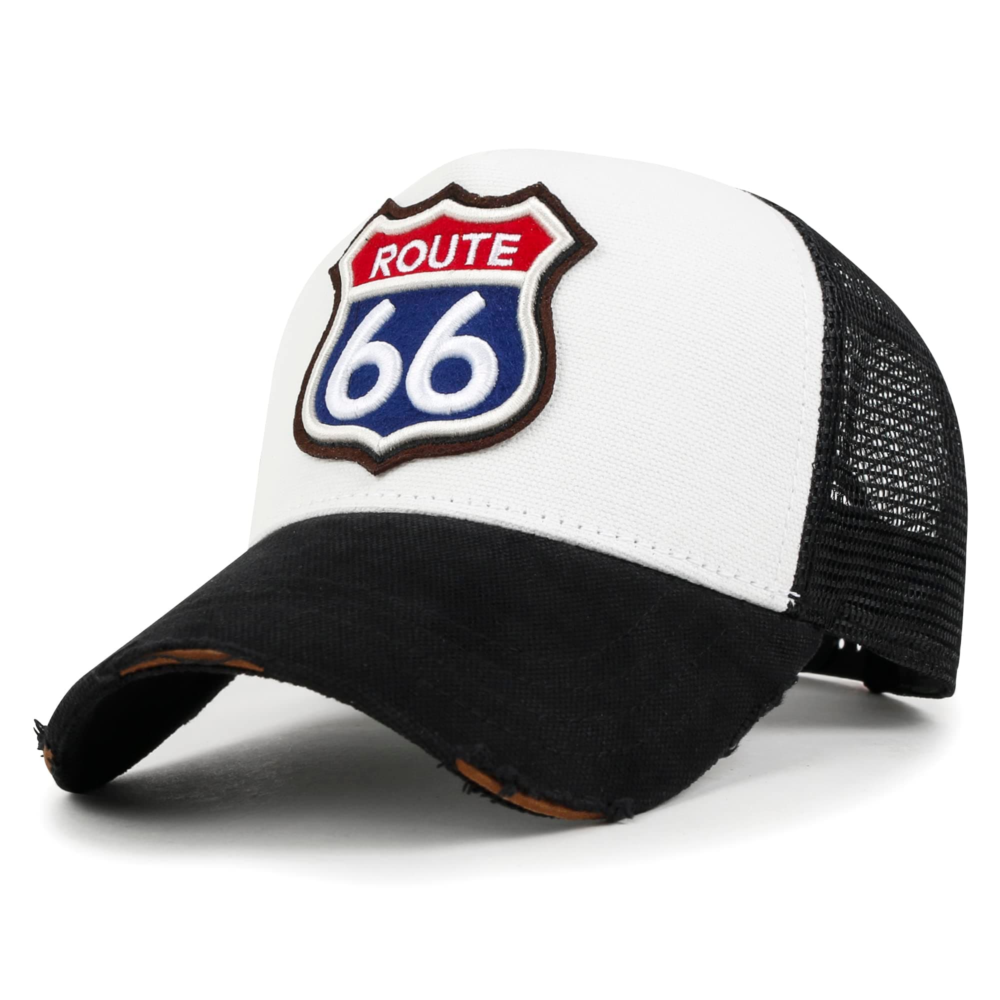 ililily Road Trip Vintage Distressed Snapback Trucker Hat Baseball Cap