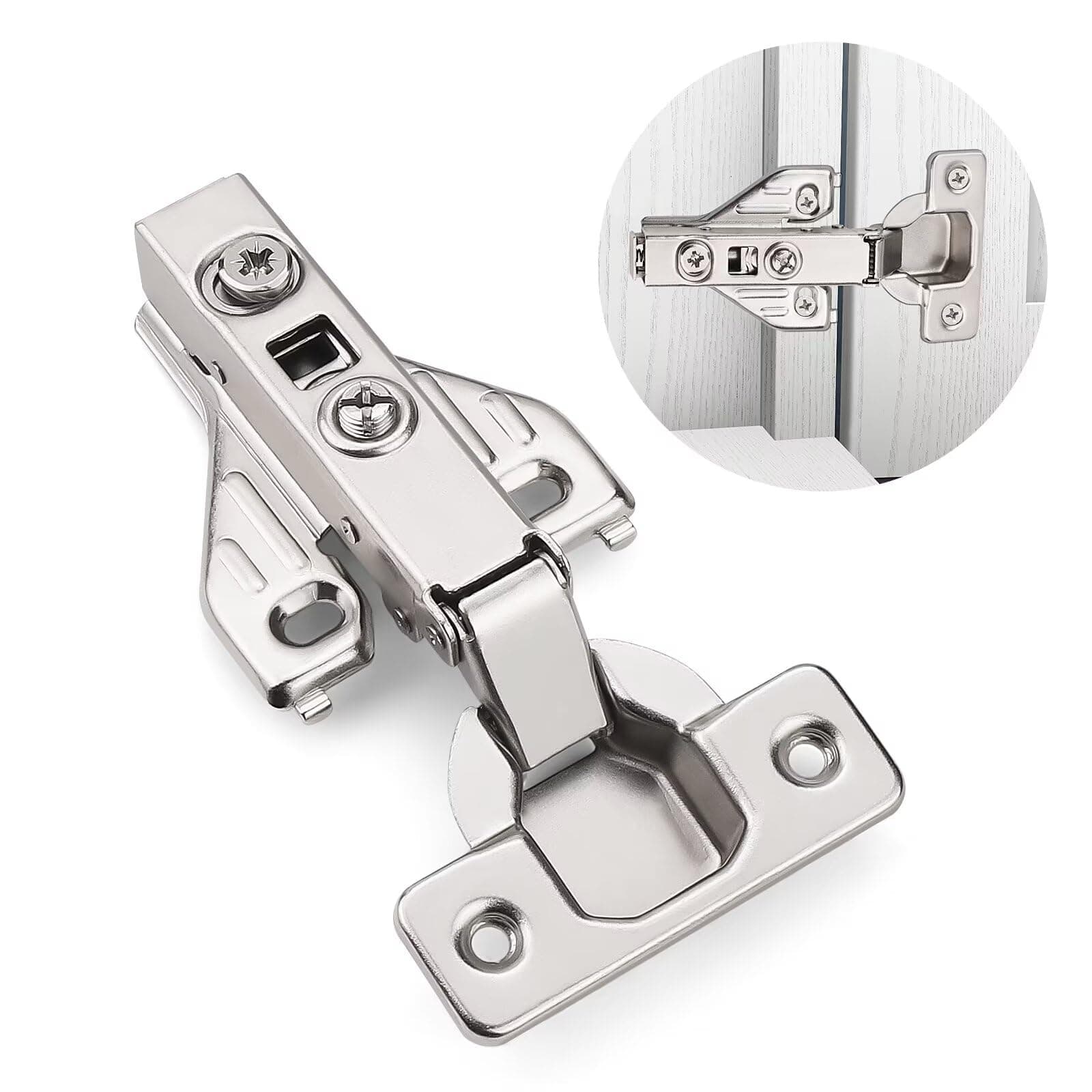 Probrico 1 Pair Soft Closing Full Overlay Concealed Face Frame Kitchen Cabinet Door Hinges