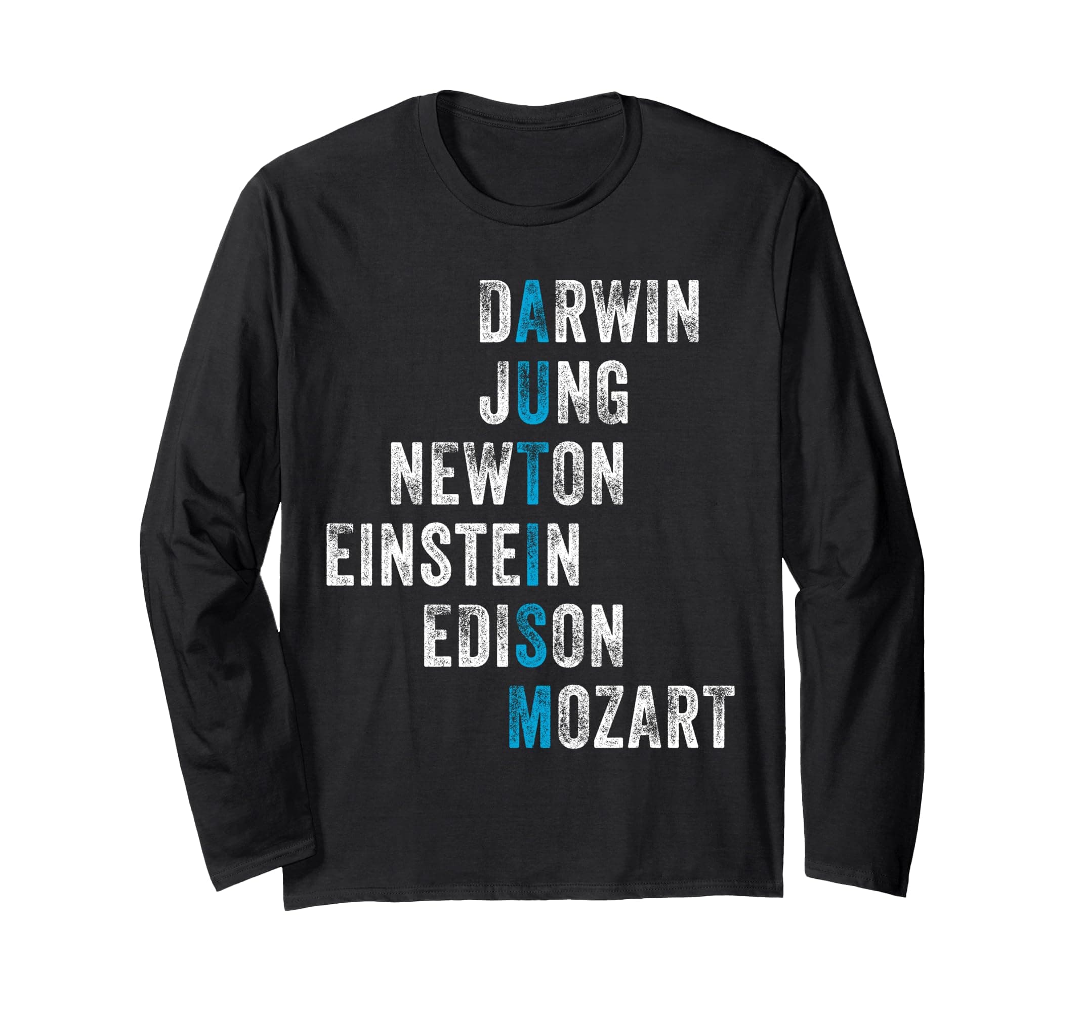 Autism Awareness Dad, Mom autistic kids ApparelsDarwin Jung Newton Einstein Edison Mozart Autism Awareness Long Sleeve T-Shirt