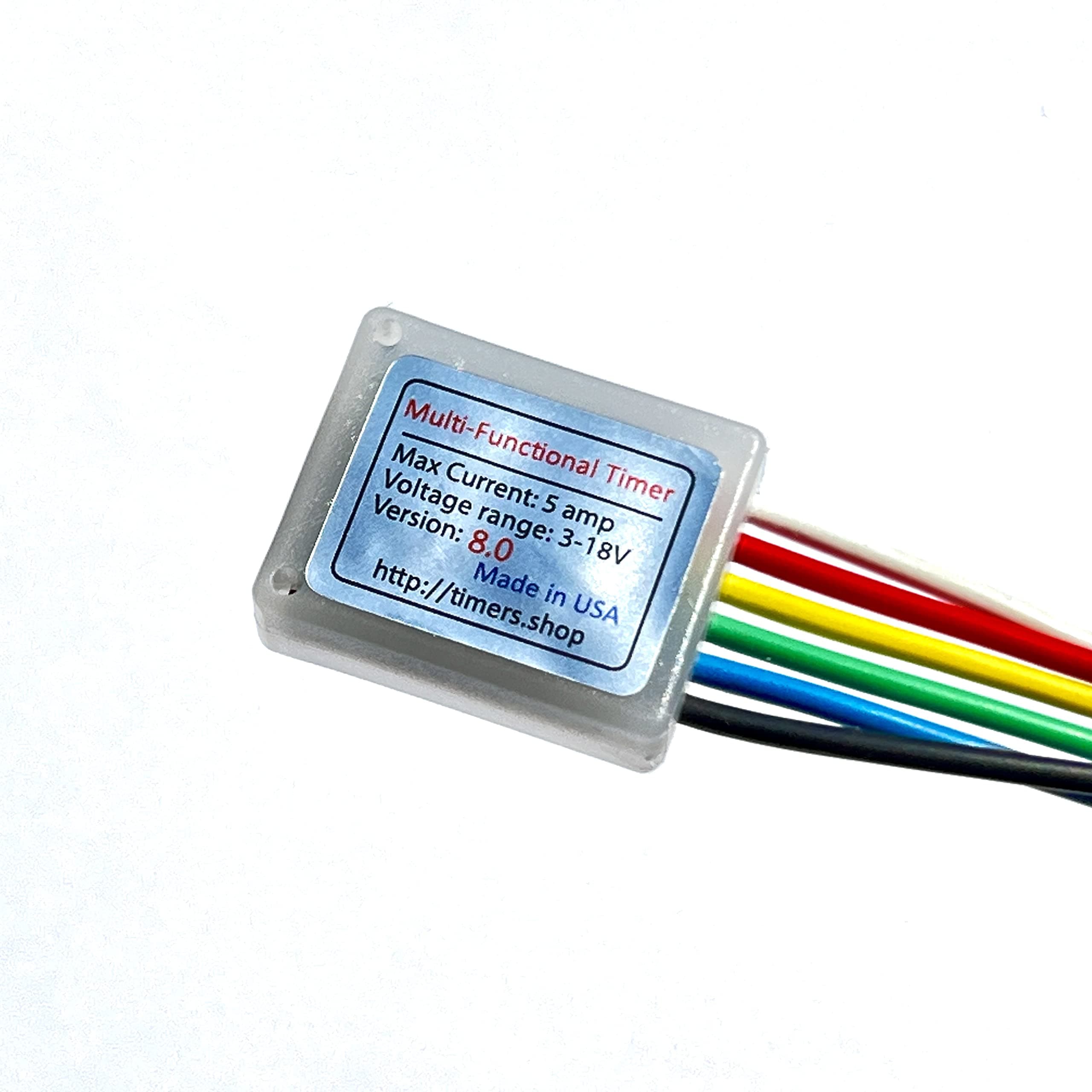 Mini Timer Time Delay Relay .1 Sec to 400 days. 3V 12V 18V 5A. Power on or Off Delay, Cycling and More. Compatible with B00PD65UGA