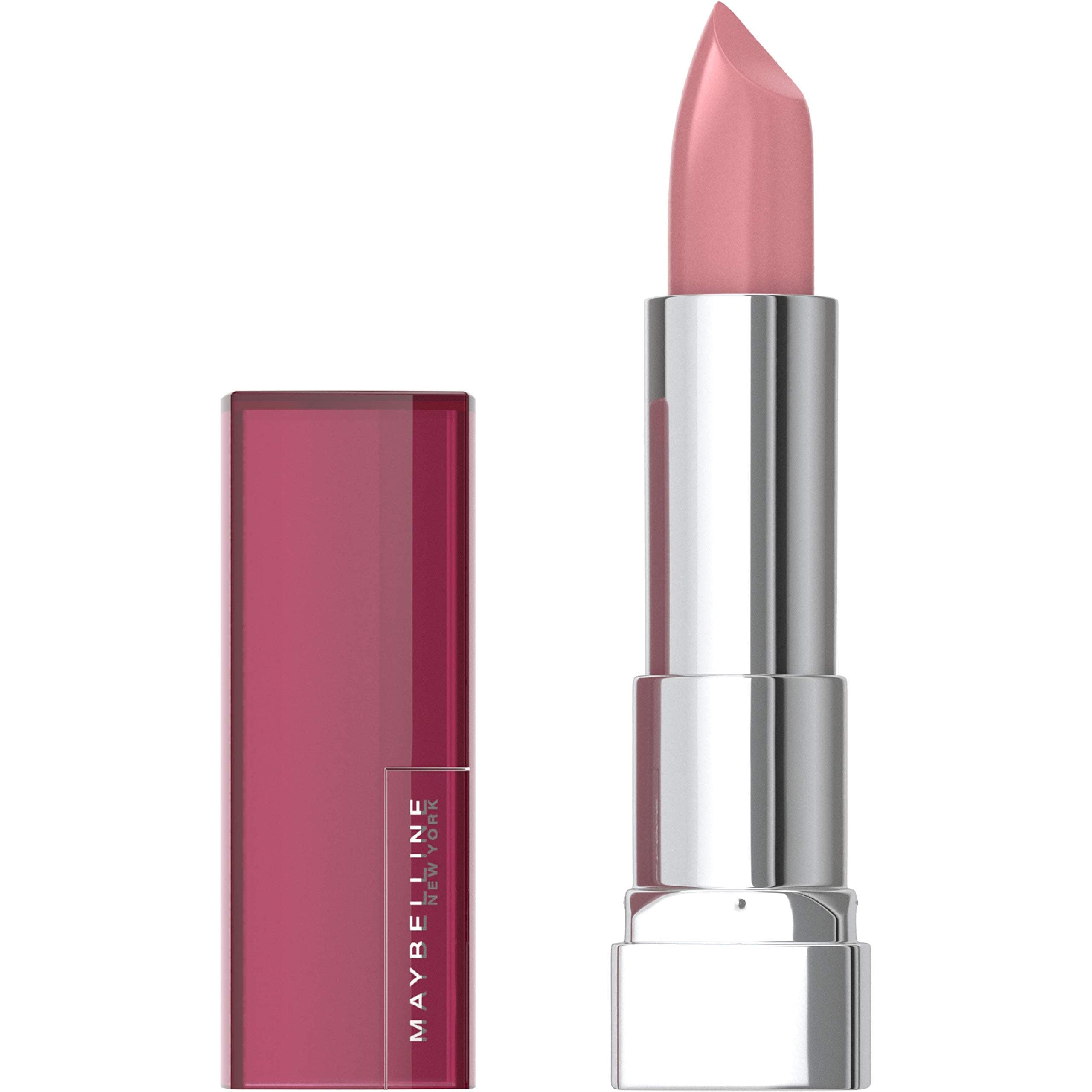 Maybelline Color Sensational Lipstick, Lip Makeup, Cream Finish, Hydrating Lipstick, Nude, Pink, Red, Plum Lip Color, Born With It, 0.15 oz. (Packaging May Vary)