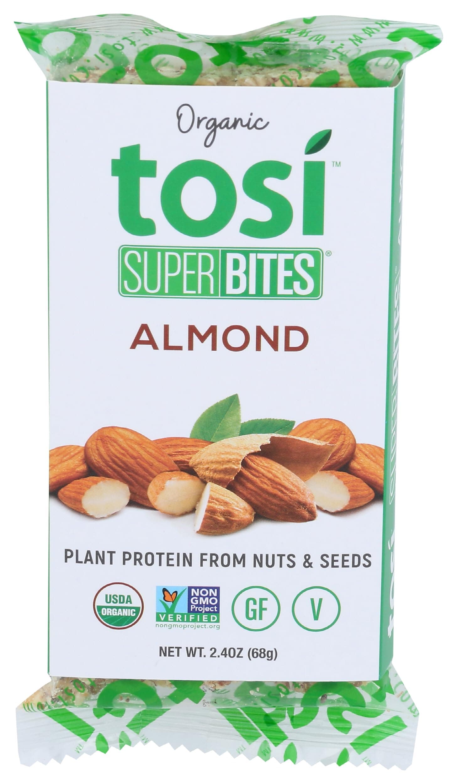 Tosi, Bar Almond Superbites Organic, 2.4 Ounce