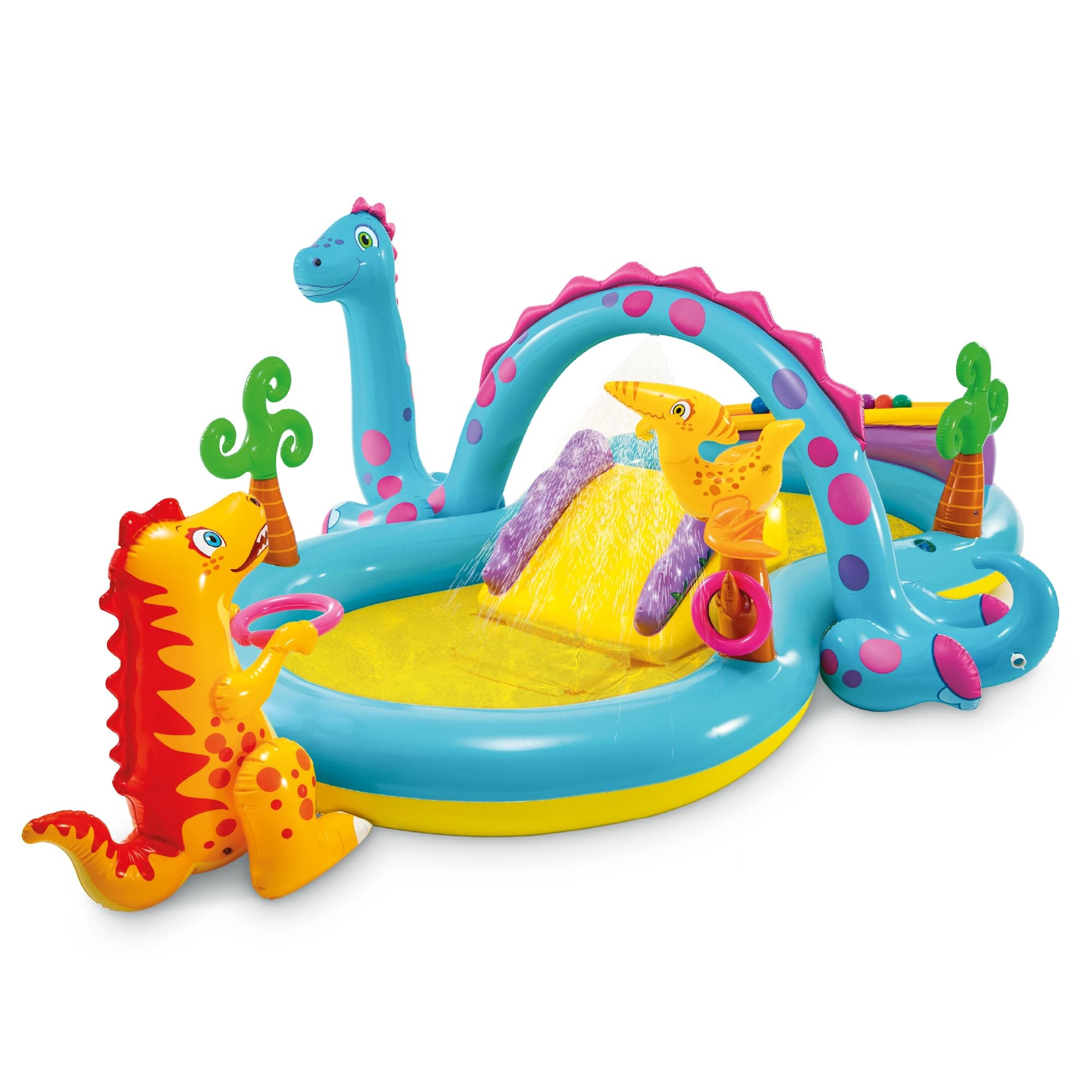 11' x 7.5' x 44" Dinoland Play Center Kiddie Inflatable Outdoor Swimming Pool
