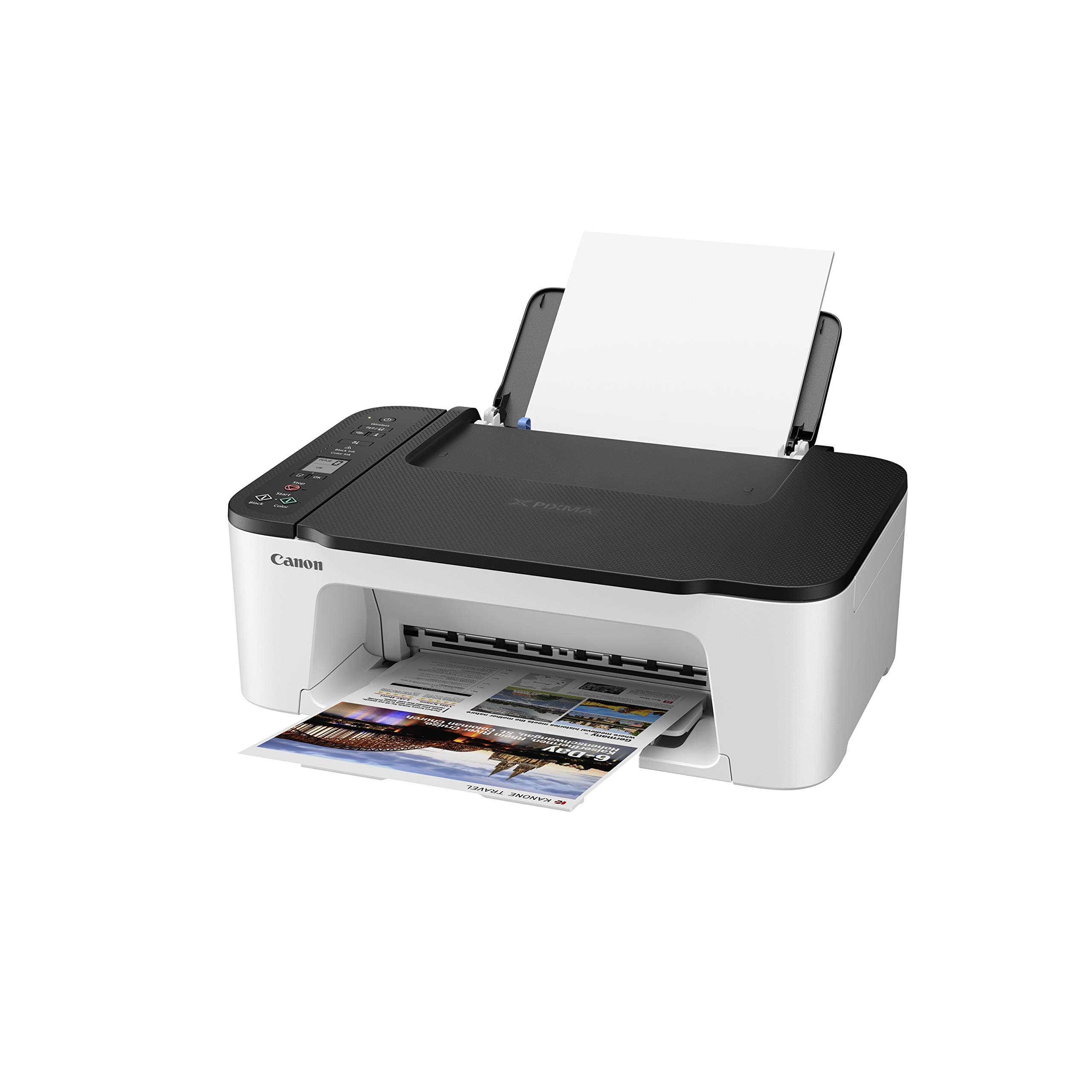 Canon PIXMA TS3452 Colour Inkjet Printer Multifunctional Device DIN A4 (Scanner, Copier, Printer, 4800 x 1200 DPI, LCD, WLAN, USB, Apple AirPrint, PIXMA Cloud Link, Duplex Printing), Black White