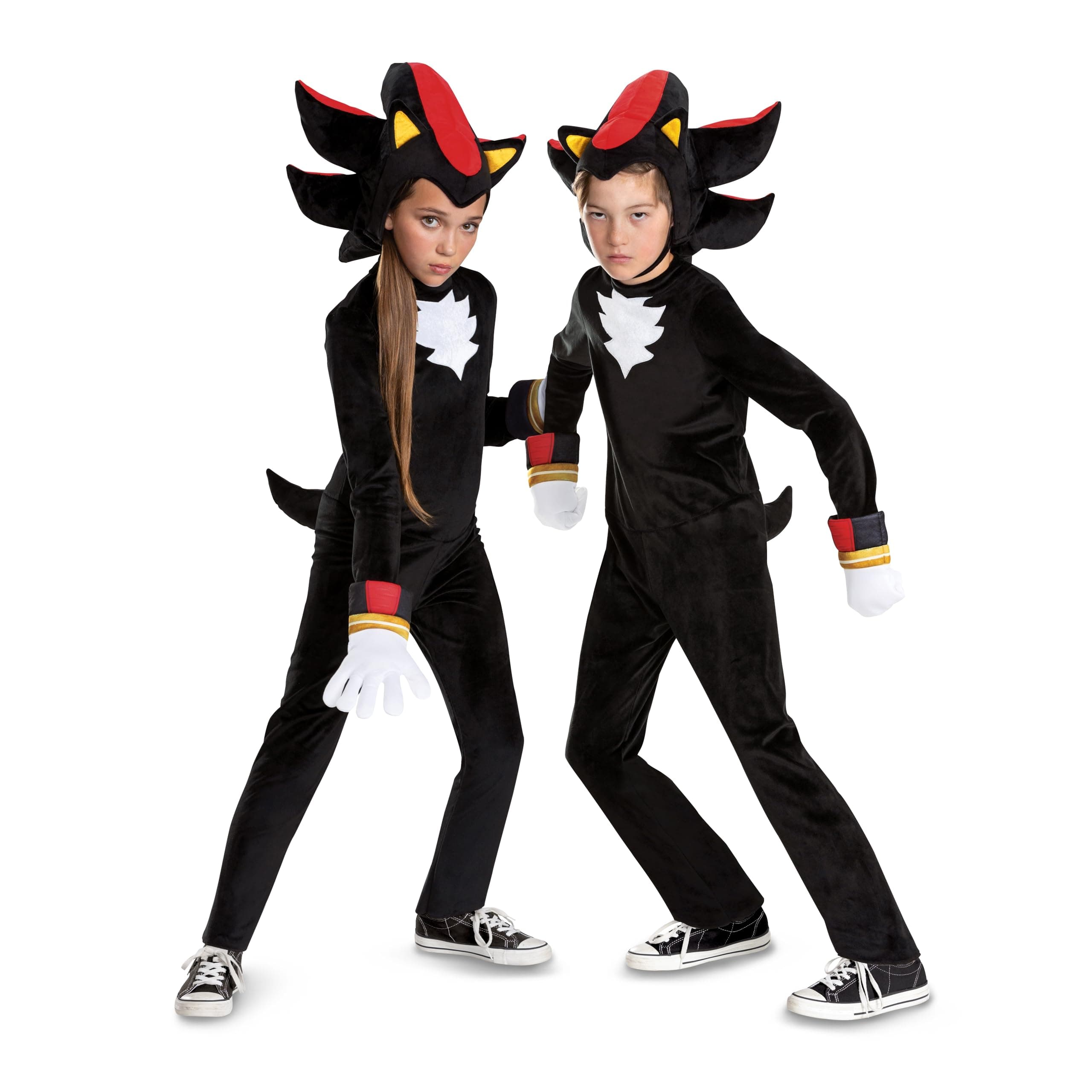 Sonic Shadow Deluxe Costume for Kids, Official Sonic Movie 3 Costume with Headpiece and Gloves, Child Size