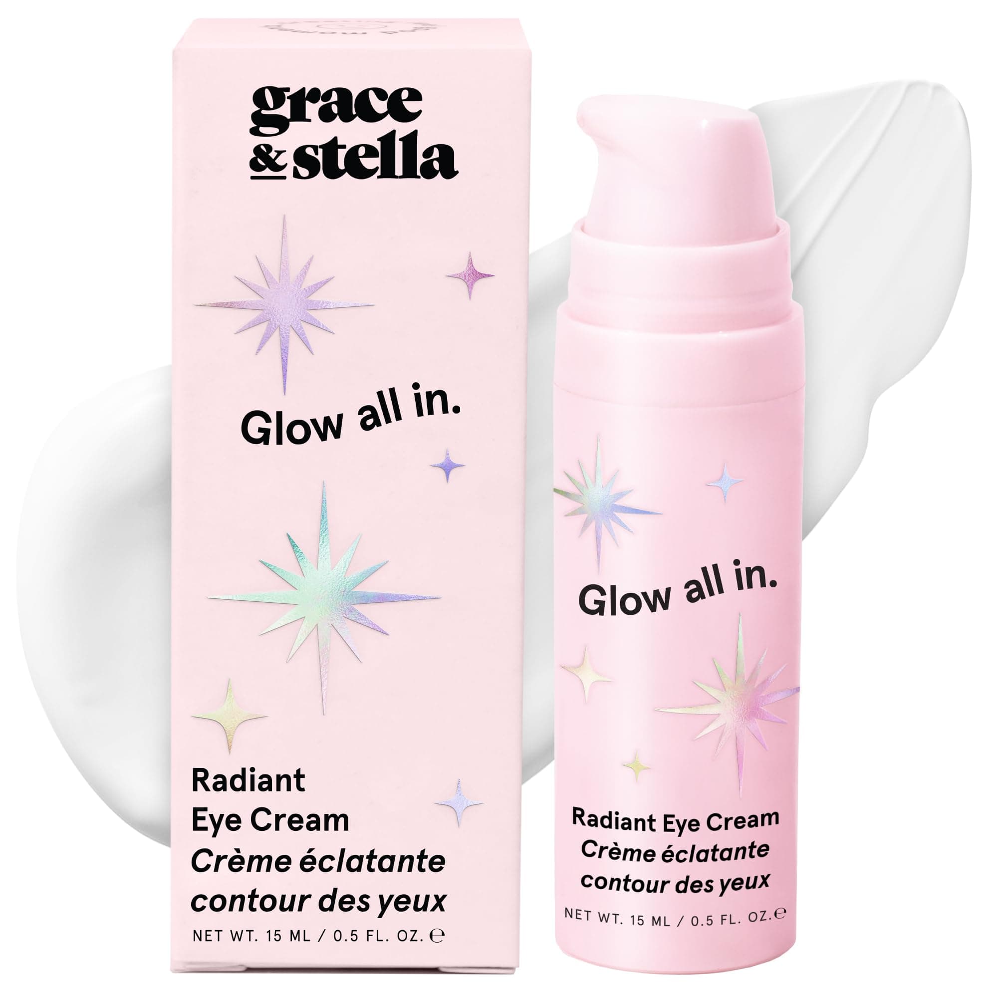 grace & stella - GLOW LIKE YOU HAVE SLEEP 8 HOURS - Wake up tired eyes with our caffeinated eye cream for dark circles. This powerful formula fights dark circles and bags under