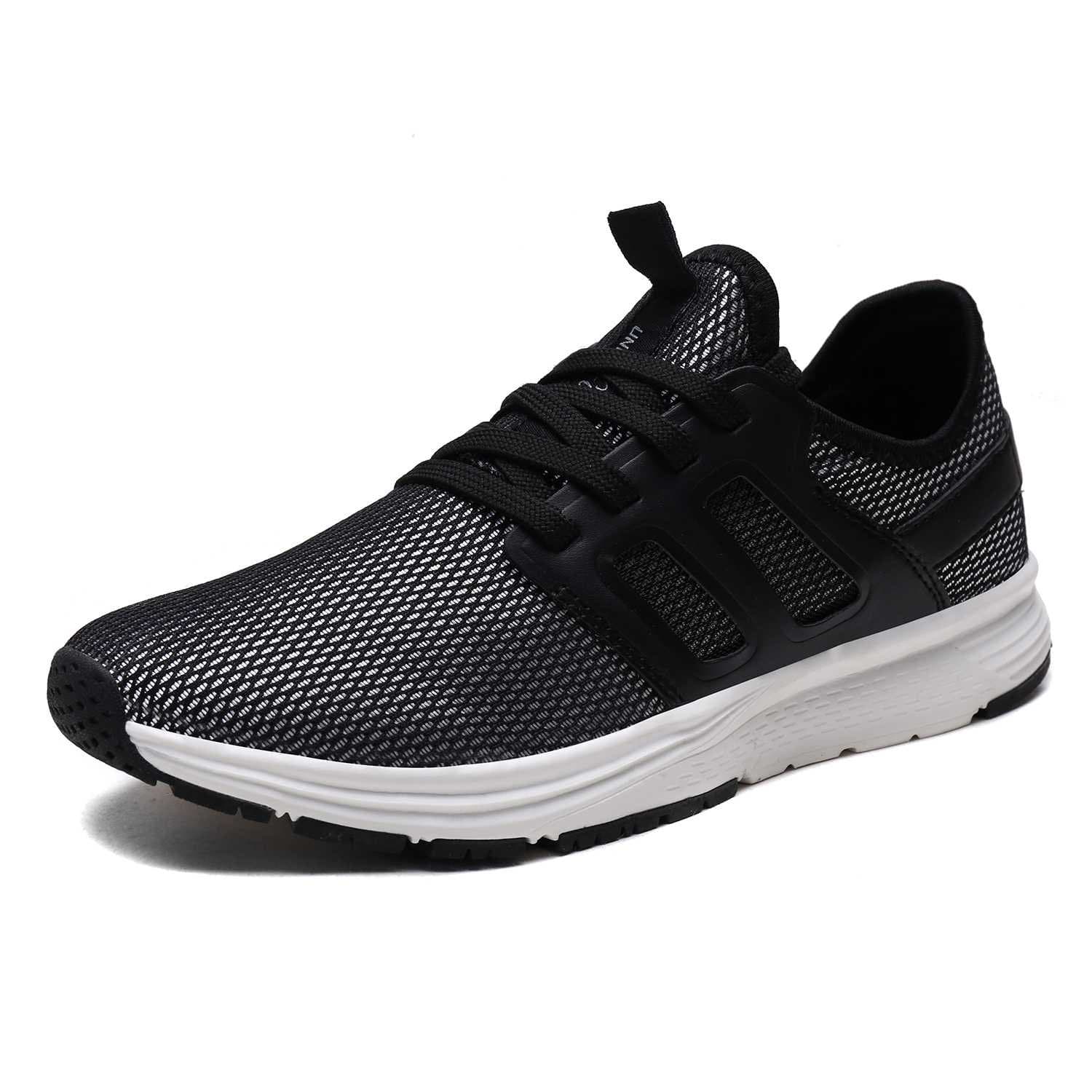 Women's Fashion Lightweight Sneakers Breathable Mesh Soft Sole Casual Athletic Running Walking Shoes (8, Black)