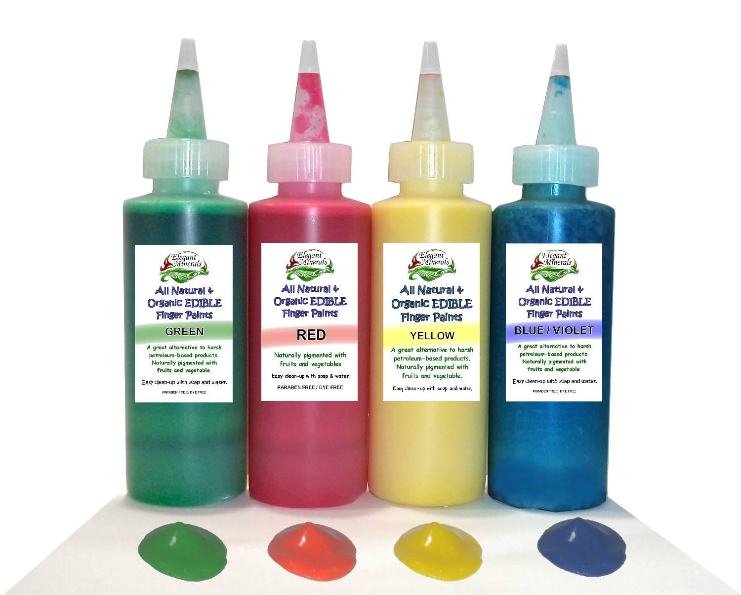 All Natural & Organic non-GMO EDIBLE Finger Painting Kit for Baby & Children DYE-Free